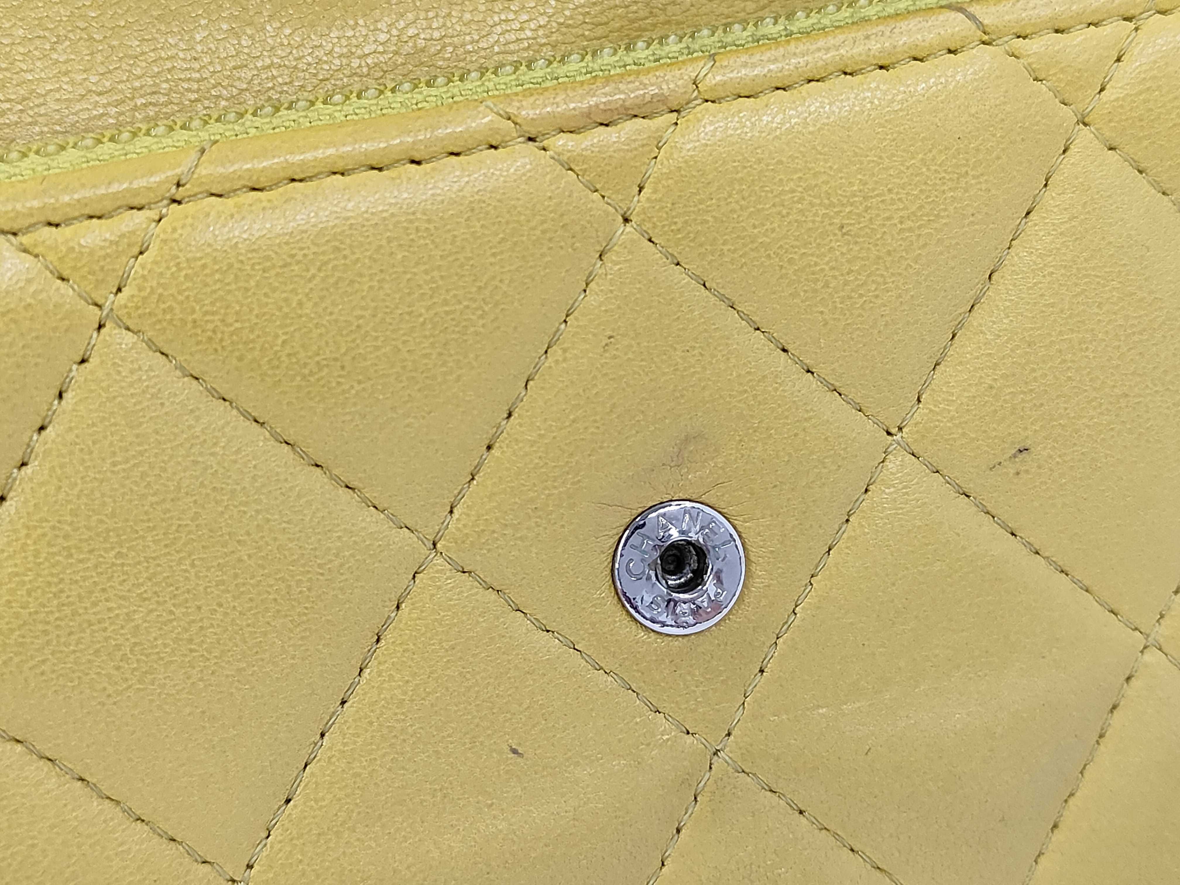 Lambskin long wallet yellow with serial sticker No. 20 wallet — view 5
