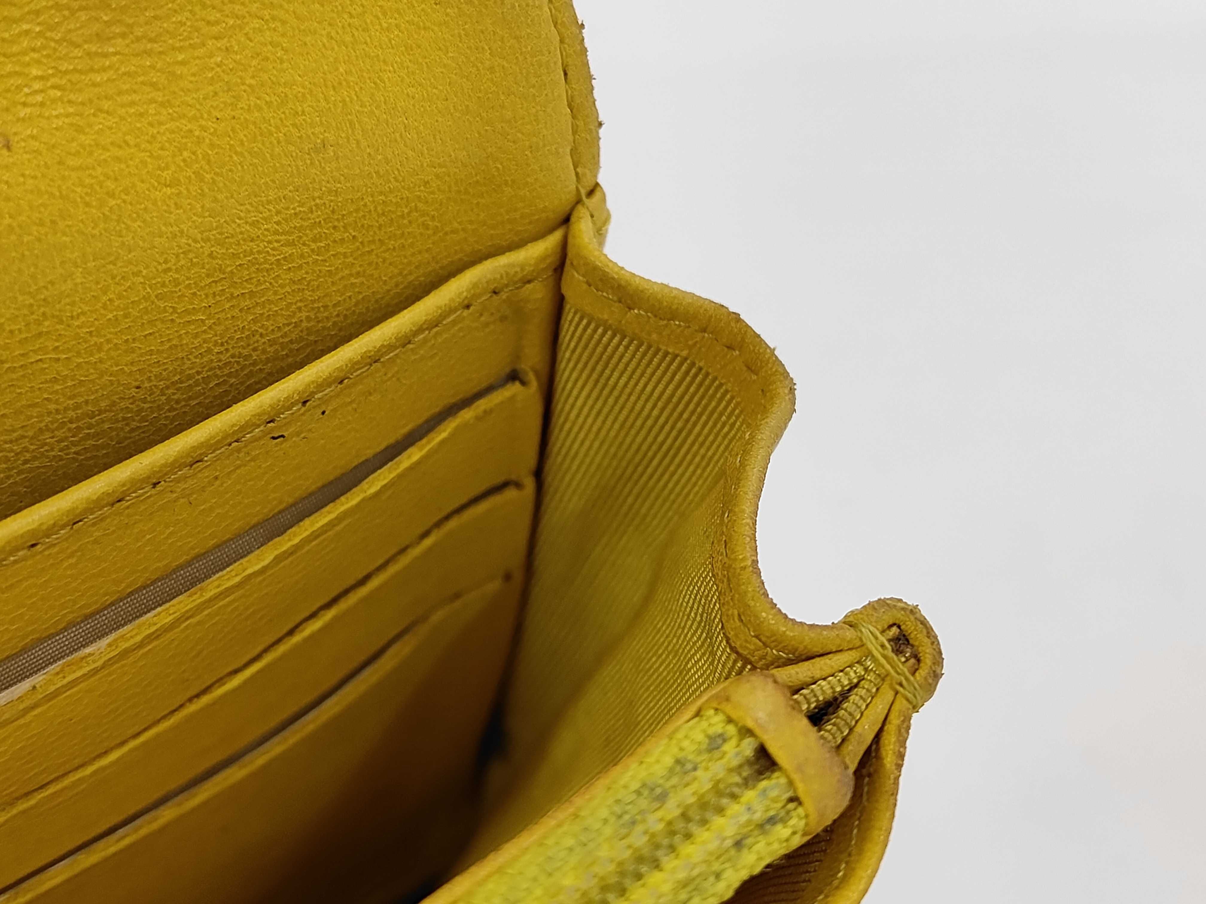 Lambskin long wallet yellow with serial sticker No. 20 wallet — view 8