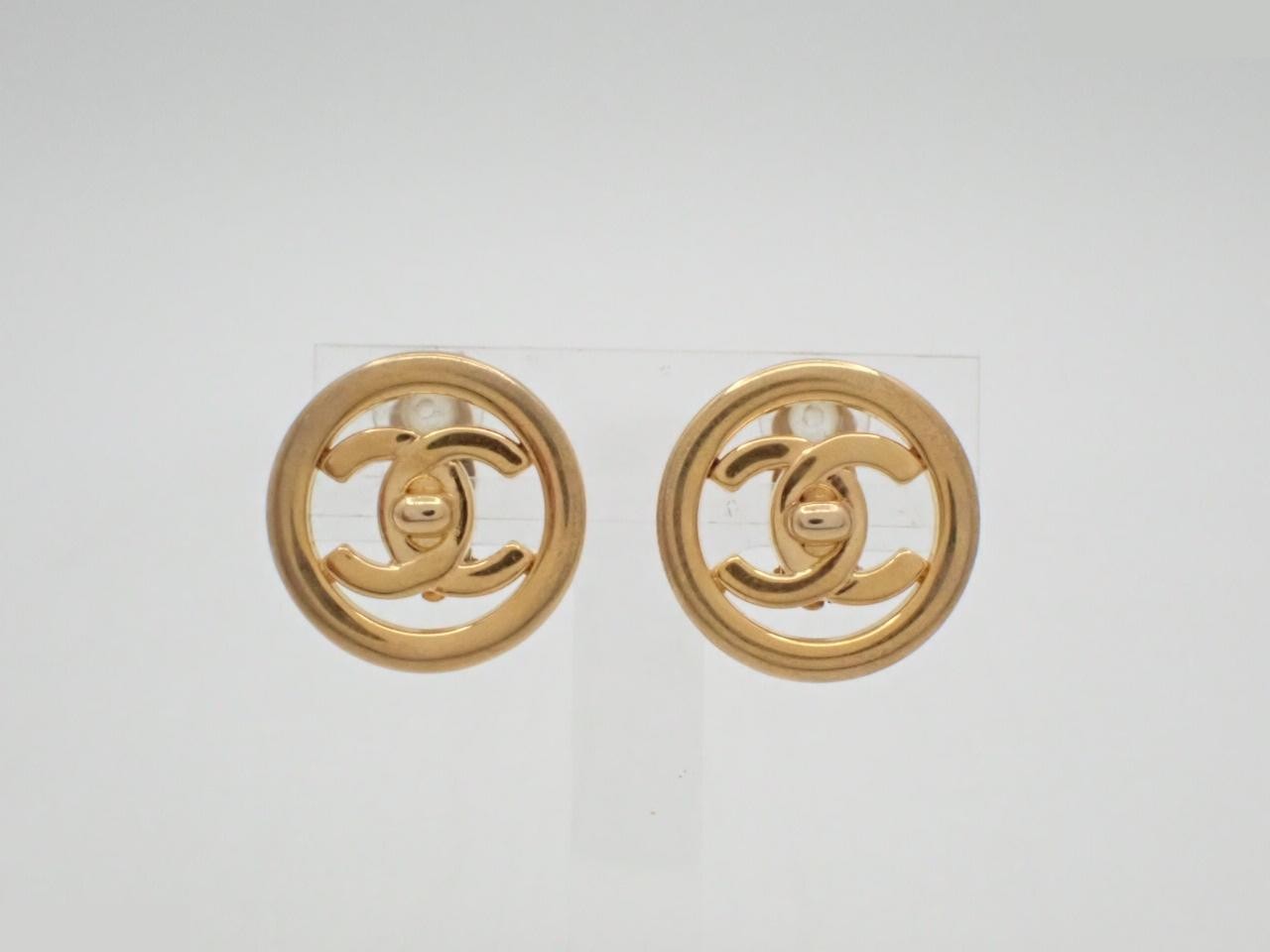 Coco Mark Gold Earrings — view 2