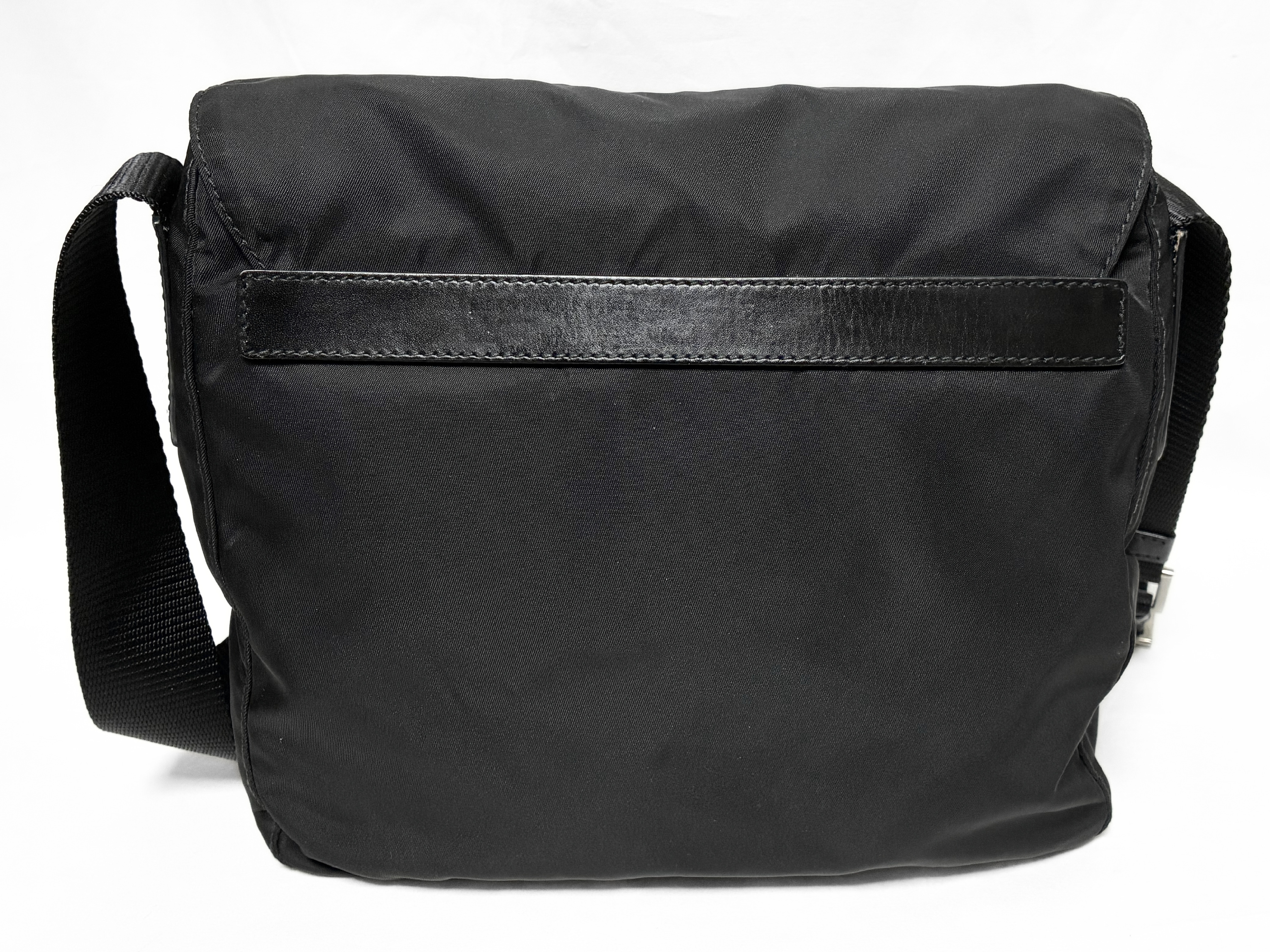 Tessuto Nylon Shoulder Bag, Black — view 2