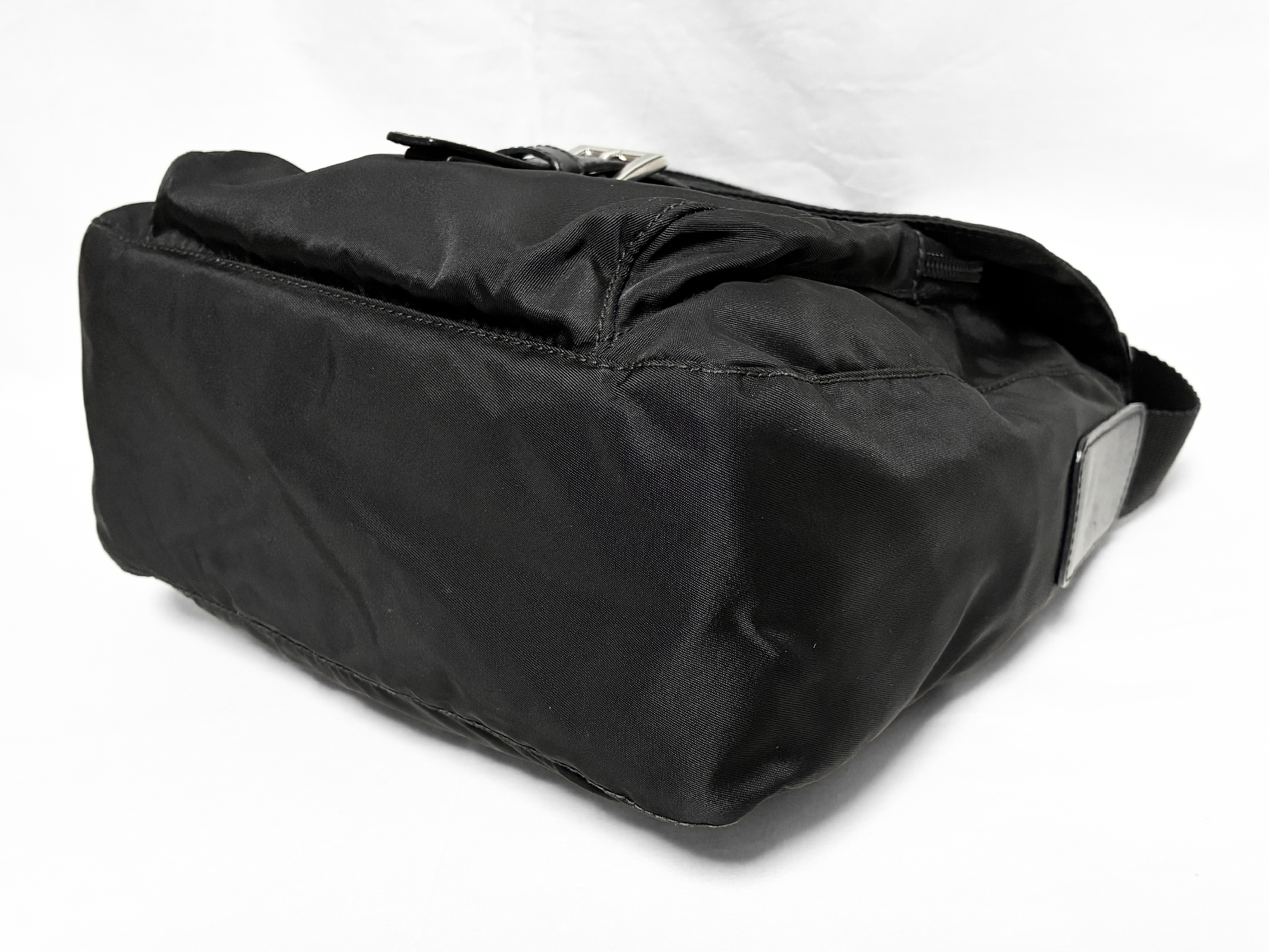 Tessuto Nylon Shoulder Bag, Black — view 3