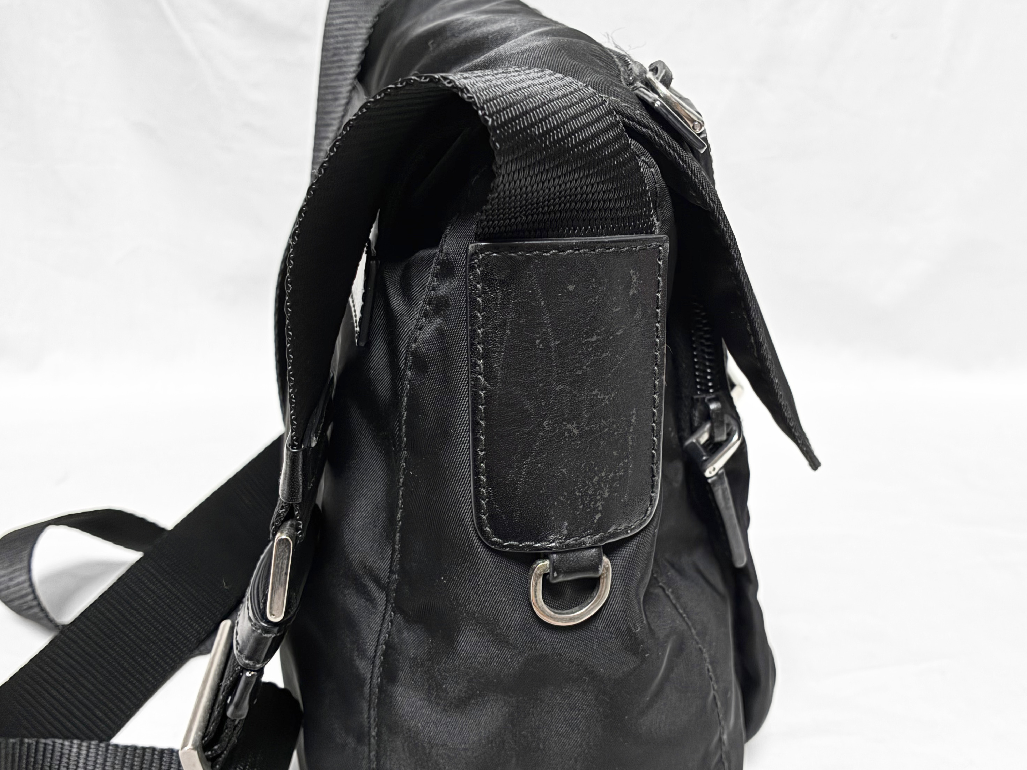 Tessuto Nylon Shoulder Bag, Black — view 4