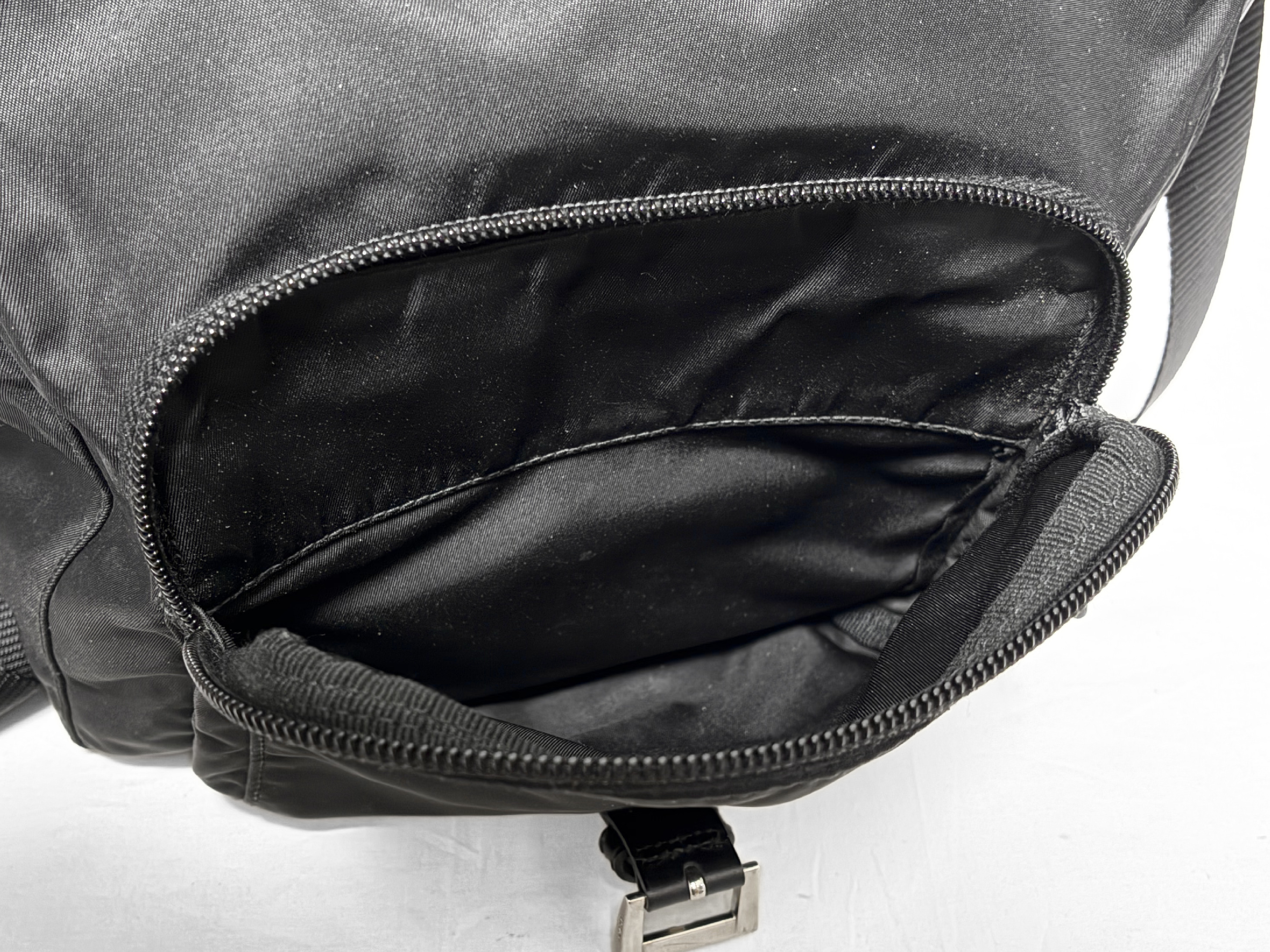 Tessuto Nylon Shoulder Bag, Black — view 7