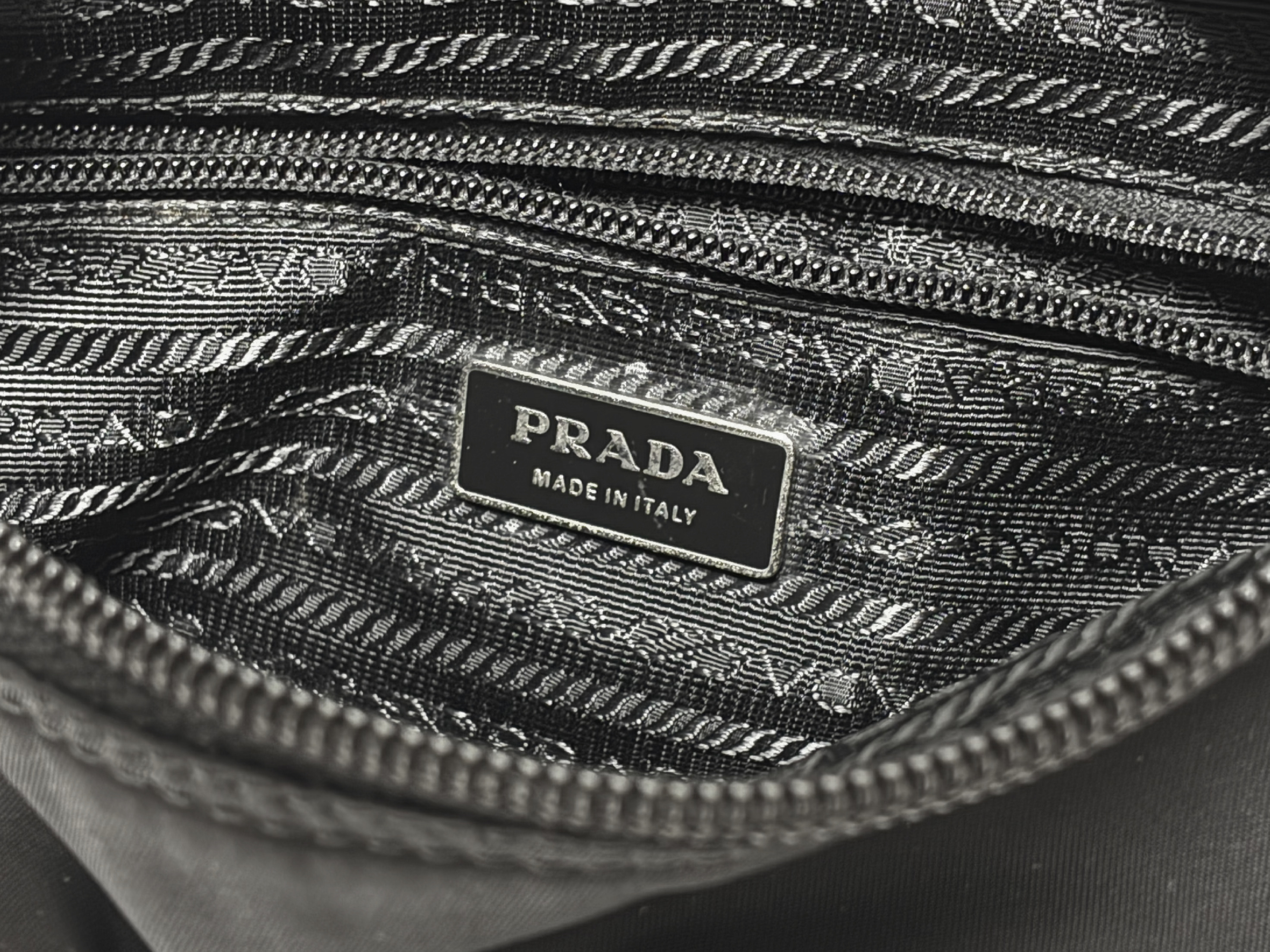 Tessuto Nylon Shoulder Bag, Black — view 9