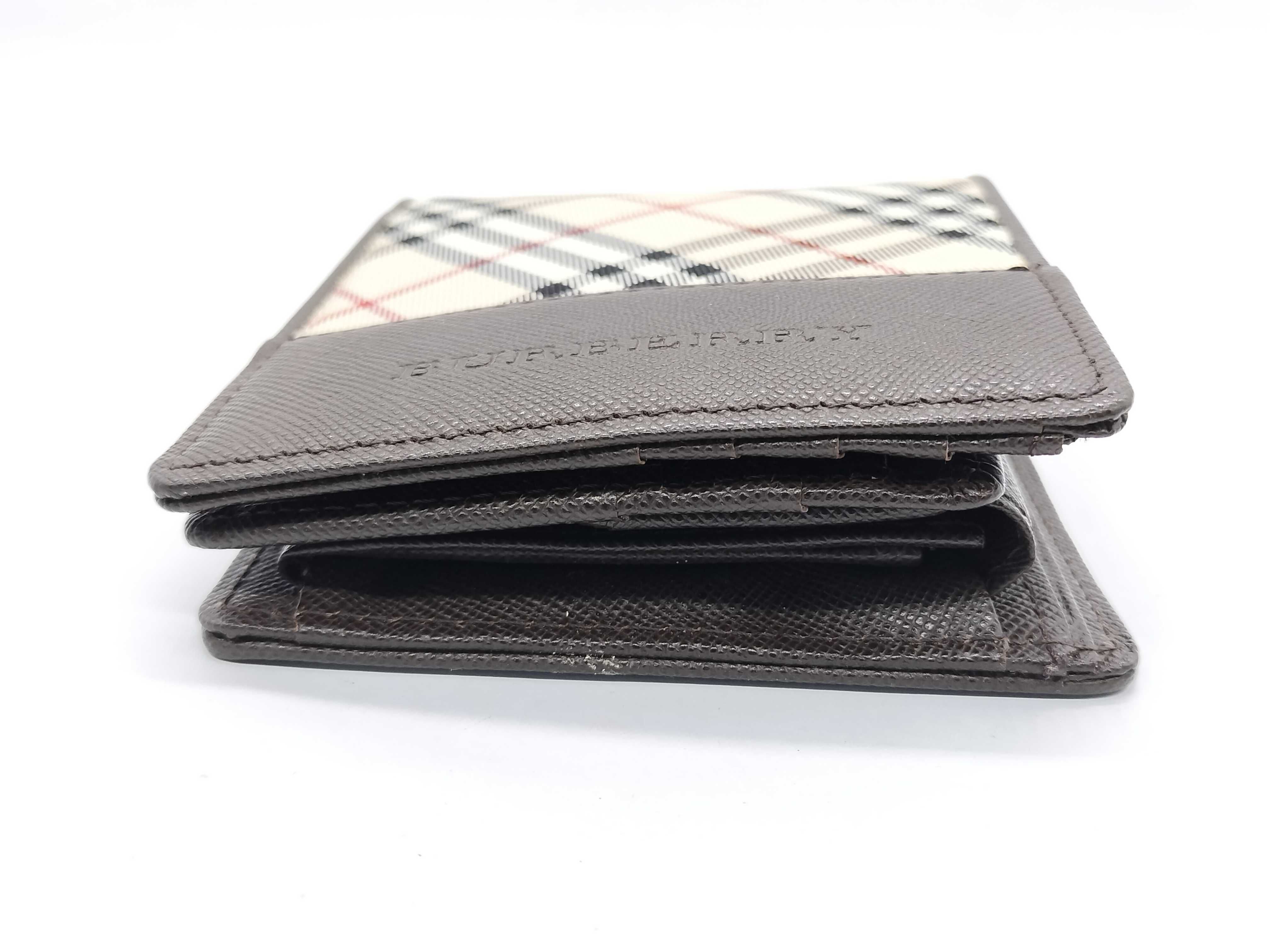 Nova Check Folding Wallet Beige x Brown — view 9