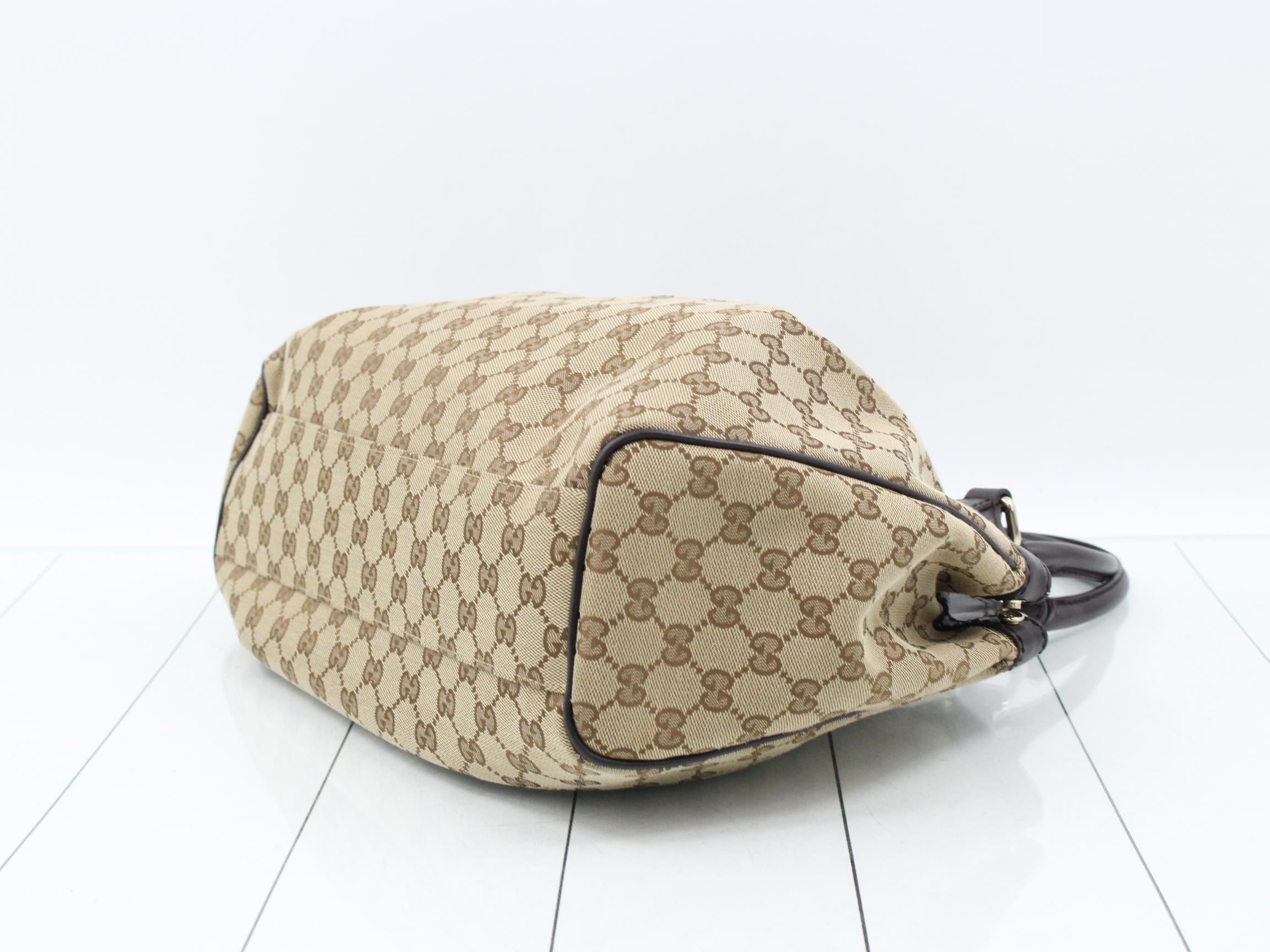 Sukey GG Canvas Leather Handbag — view 6