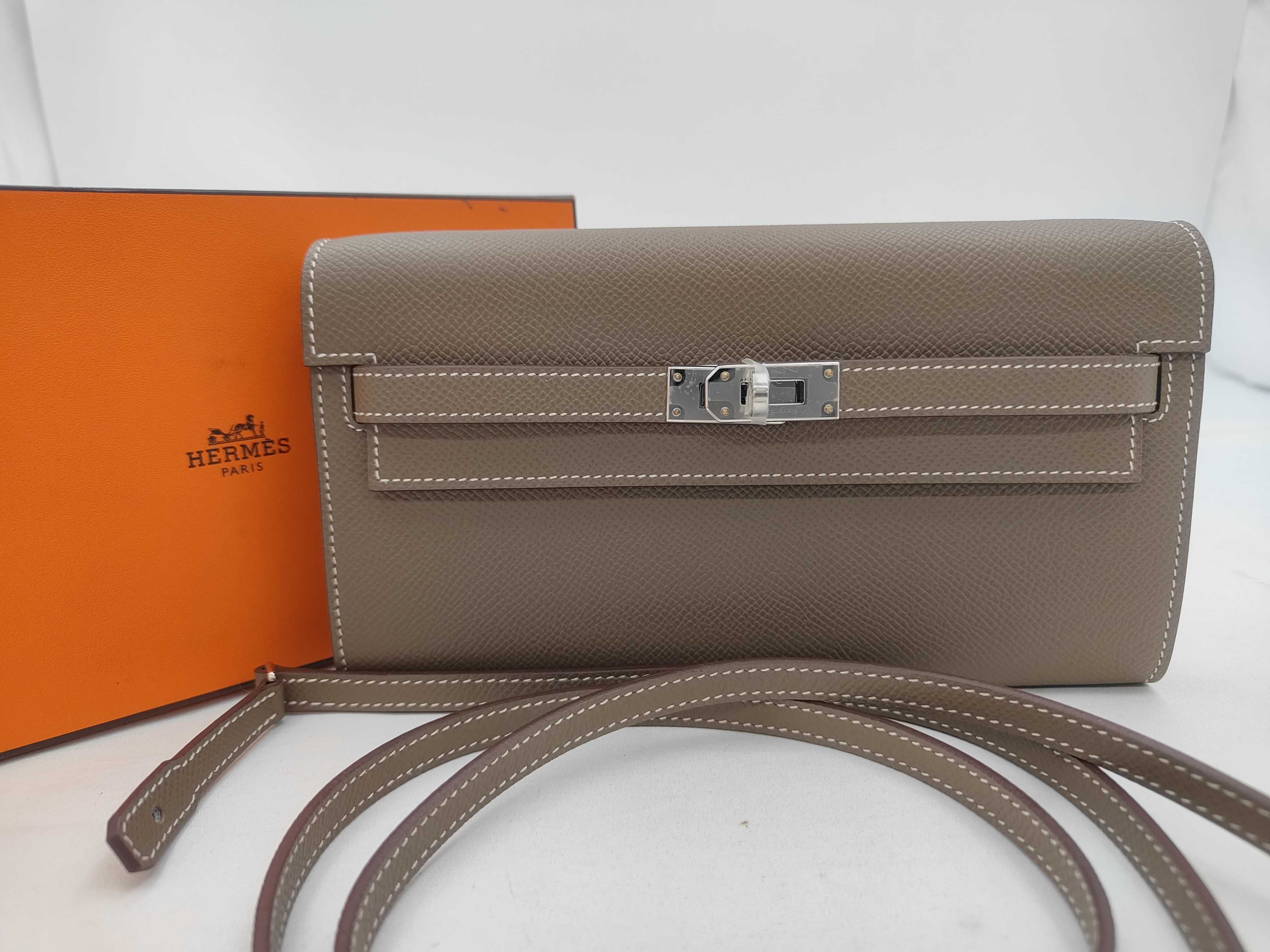 Kelly To Go Epsom Etoupe Bag (Unused, Stored)