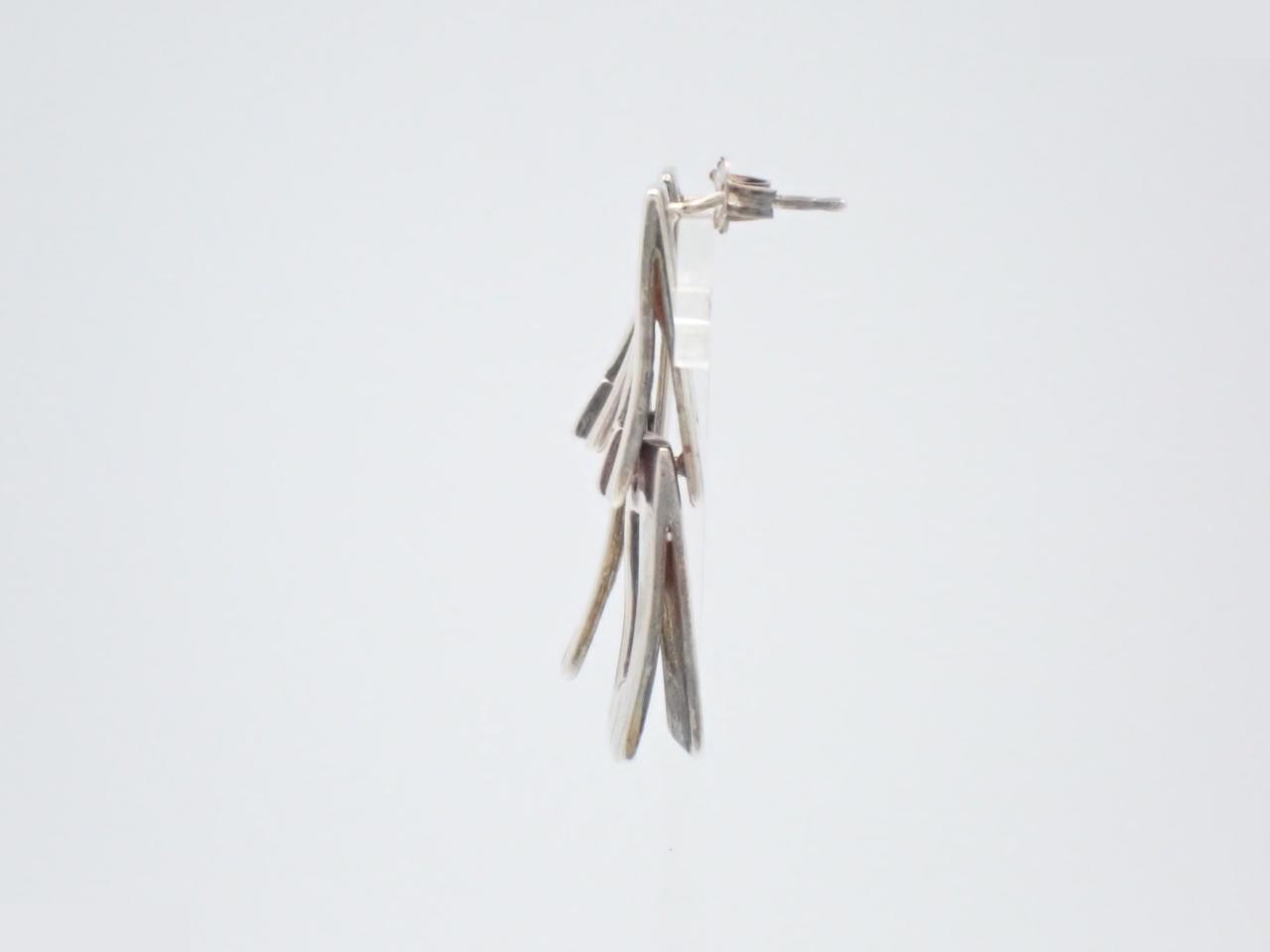 Square G Earrings, 925 Sterling Silver, 15.1g — view 3