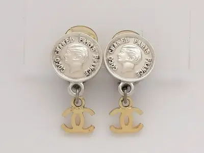 Coco Coin Silver Earrings