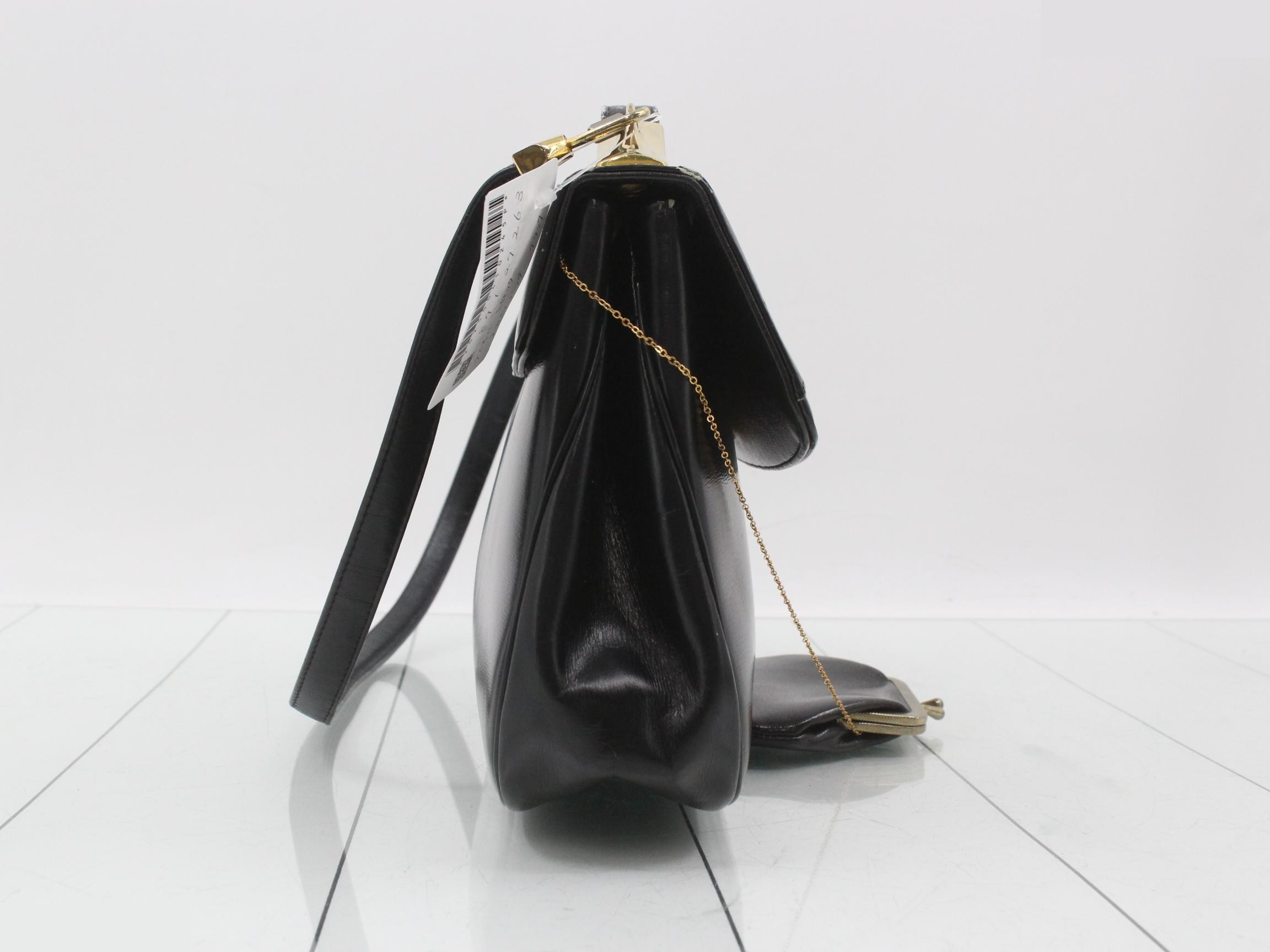 Trotter 2-Way Bag, Leather & Canvas, Black — view 4