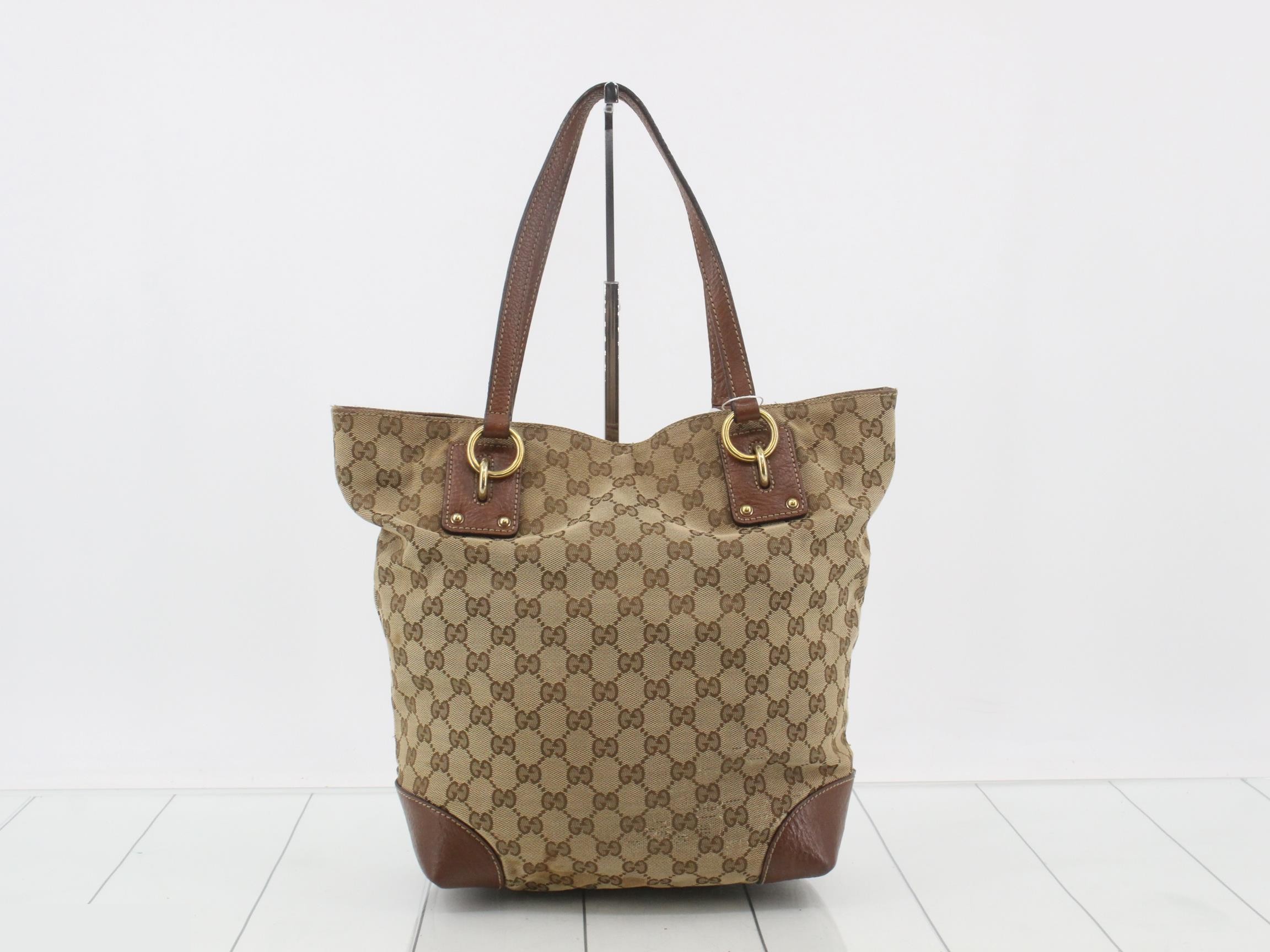 GG Canvas Tote Bag, Brown — view 2