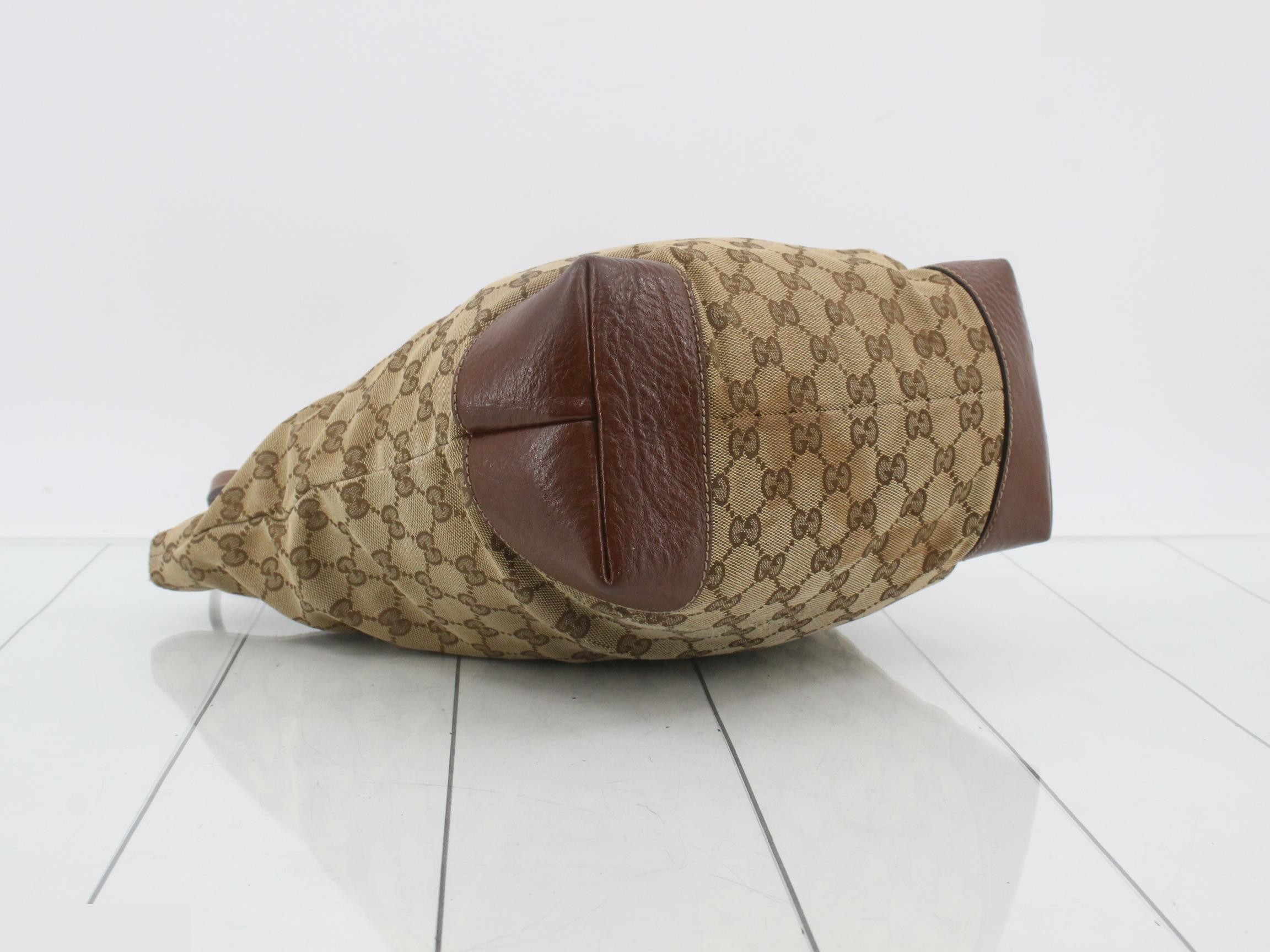 GG Canvas Tote Bag, Brown — view 5