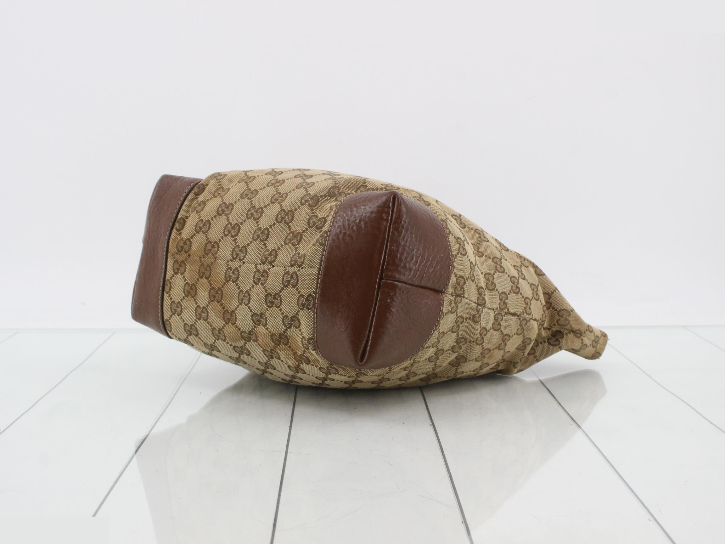 GG Canvas Tote Bag, Brown — view 6