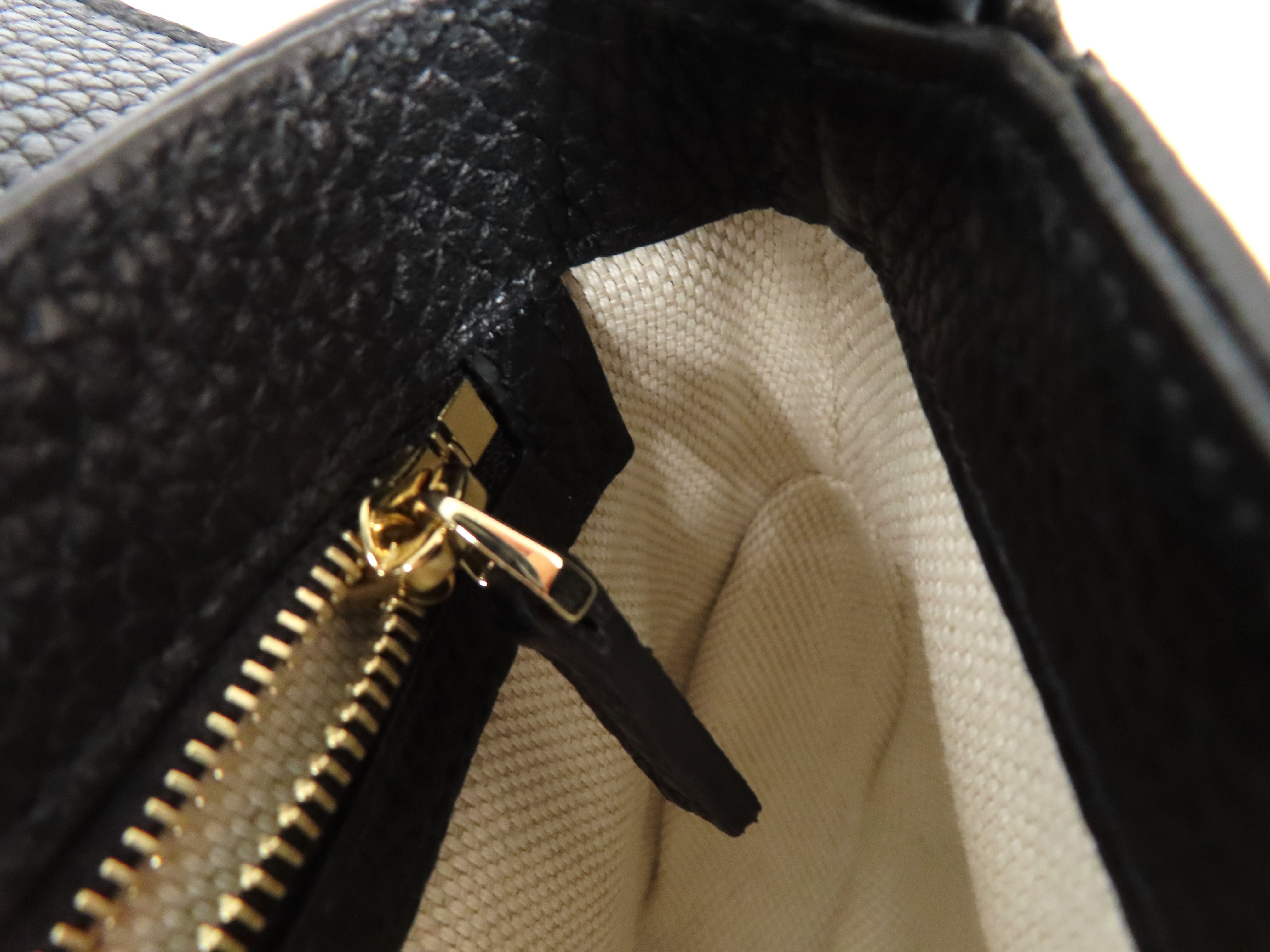 Soho Leather Chain Shoulder Bag, Black, 536224 (Shoulder Bag) — view 9