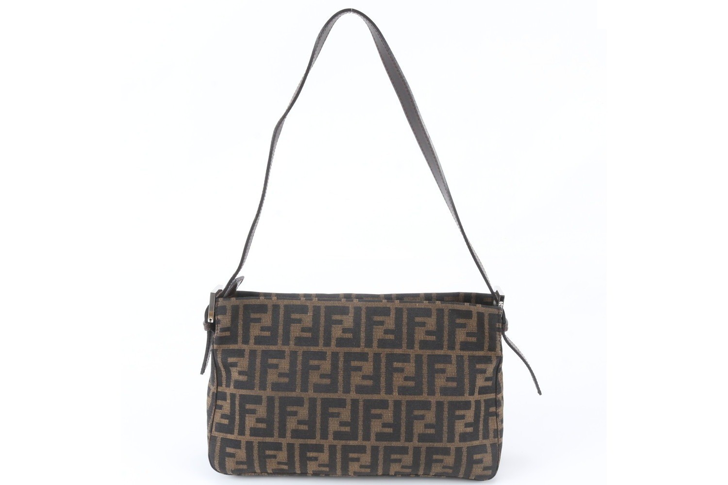 ZUCCA Mamma Bucket FF Leather Shoulder Bag with Hardware — view 3