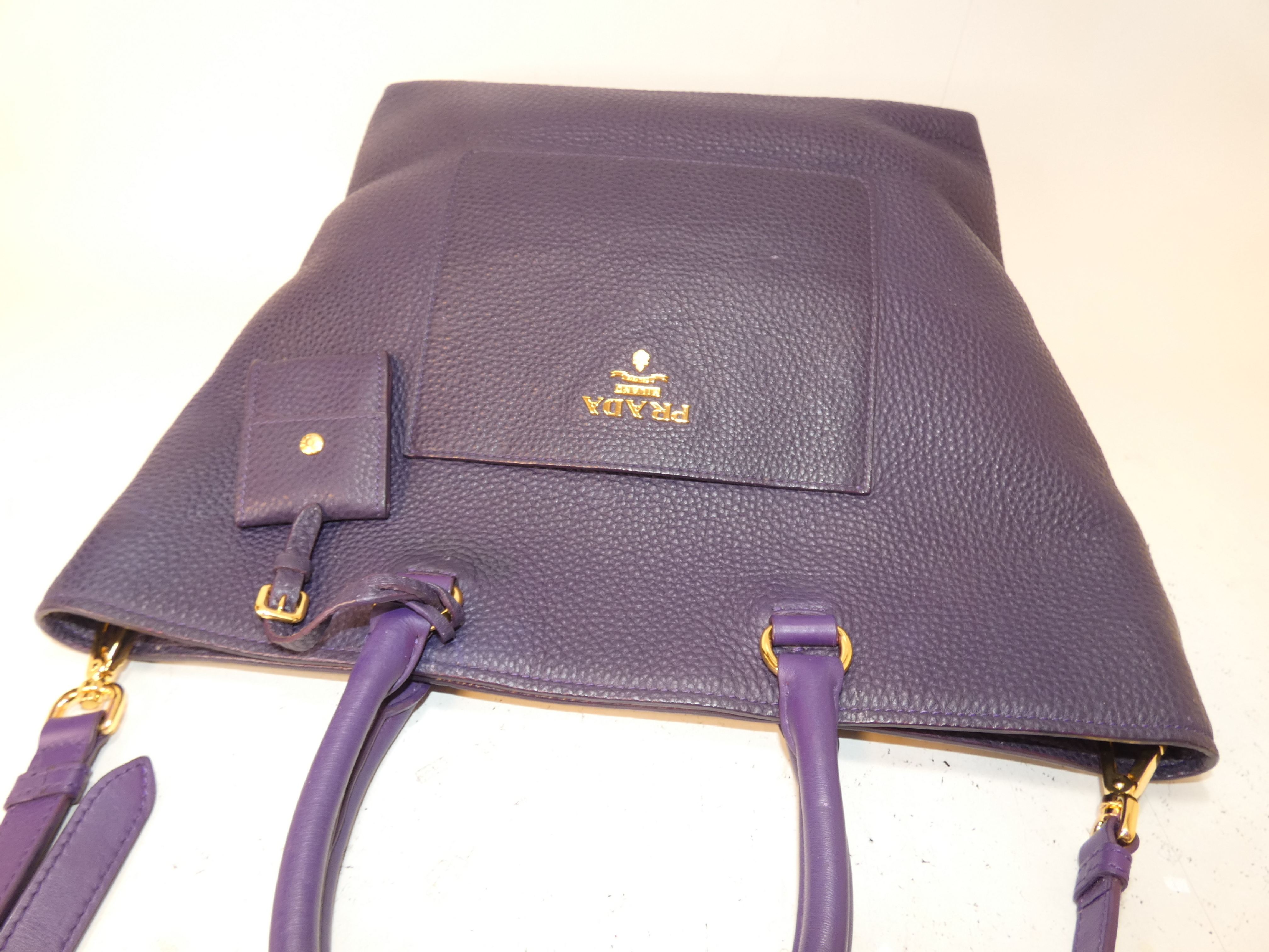 2-way Vitello Purple Handbag — view 3