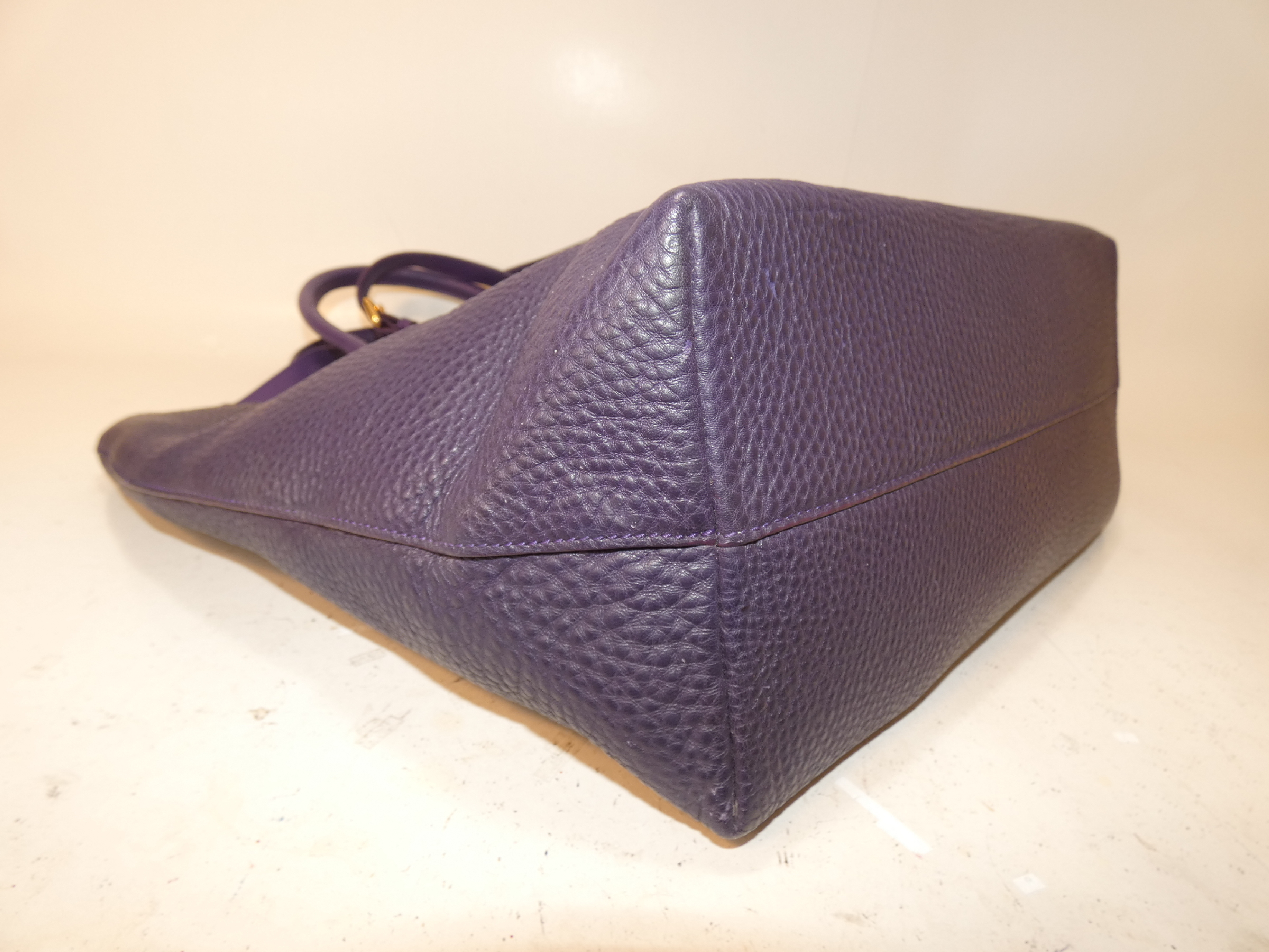 2-way Vitello Purple Handbag — view 6