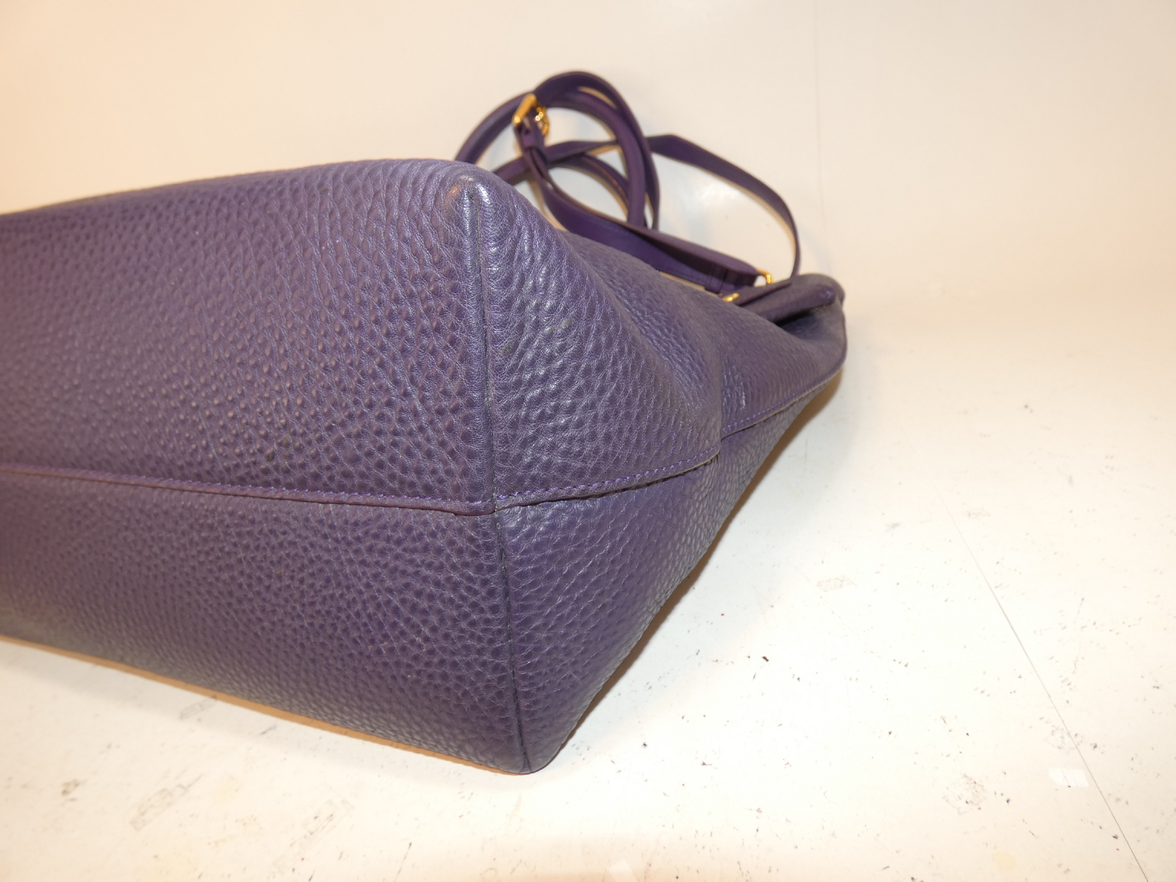 2-way Vitello Purple Handbag — view 7