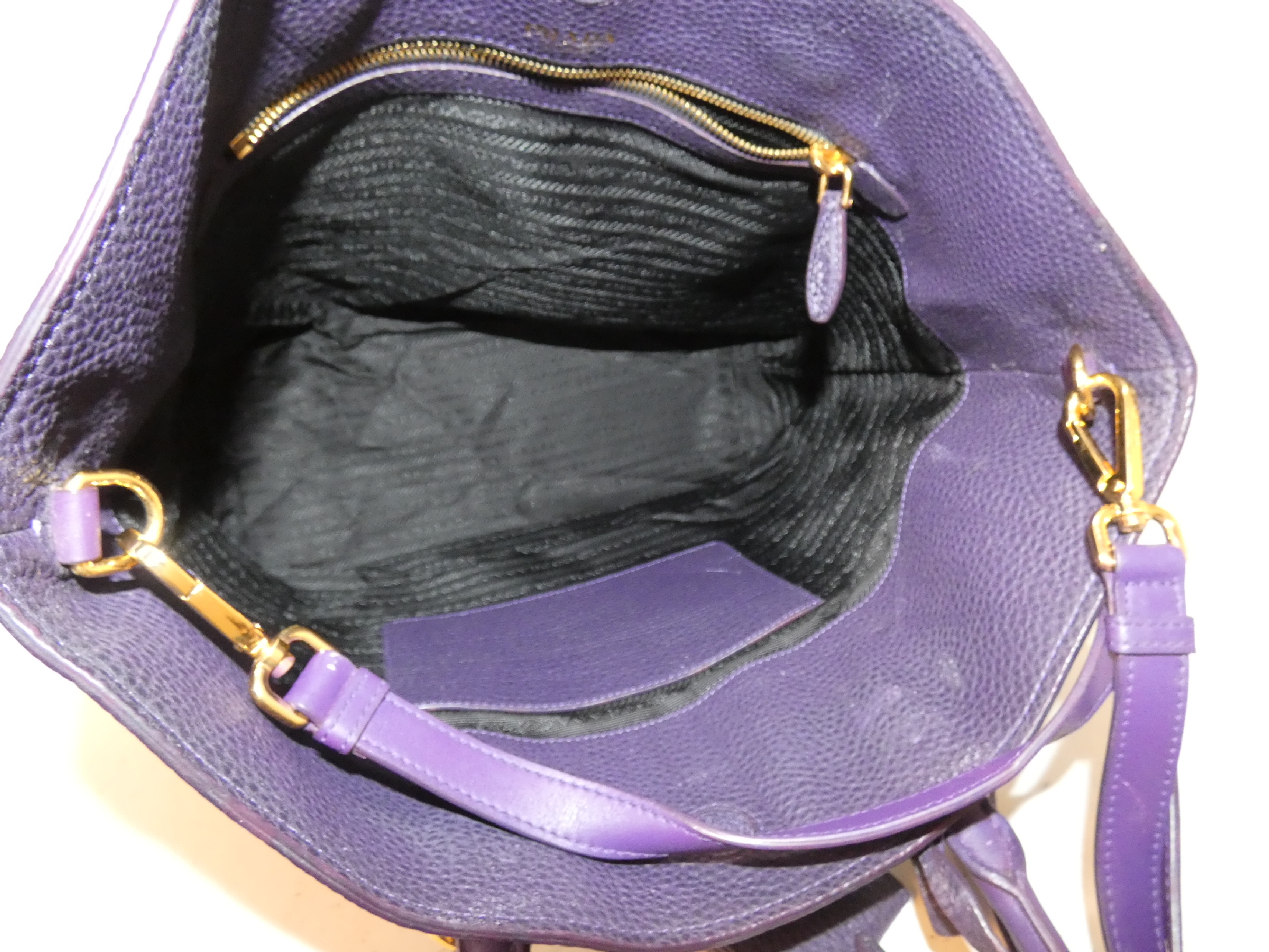 2-way Vitello Purple Handbag — view 8