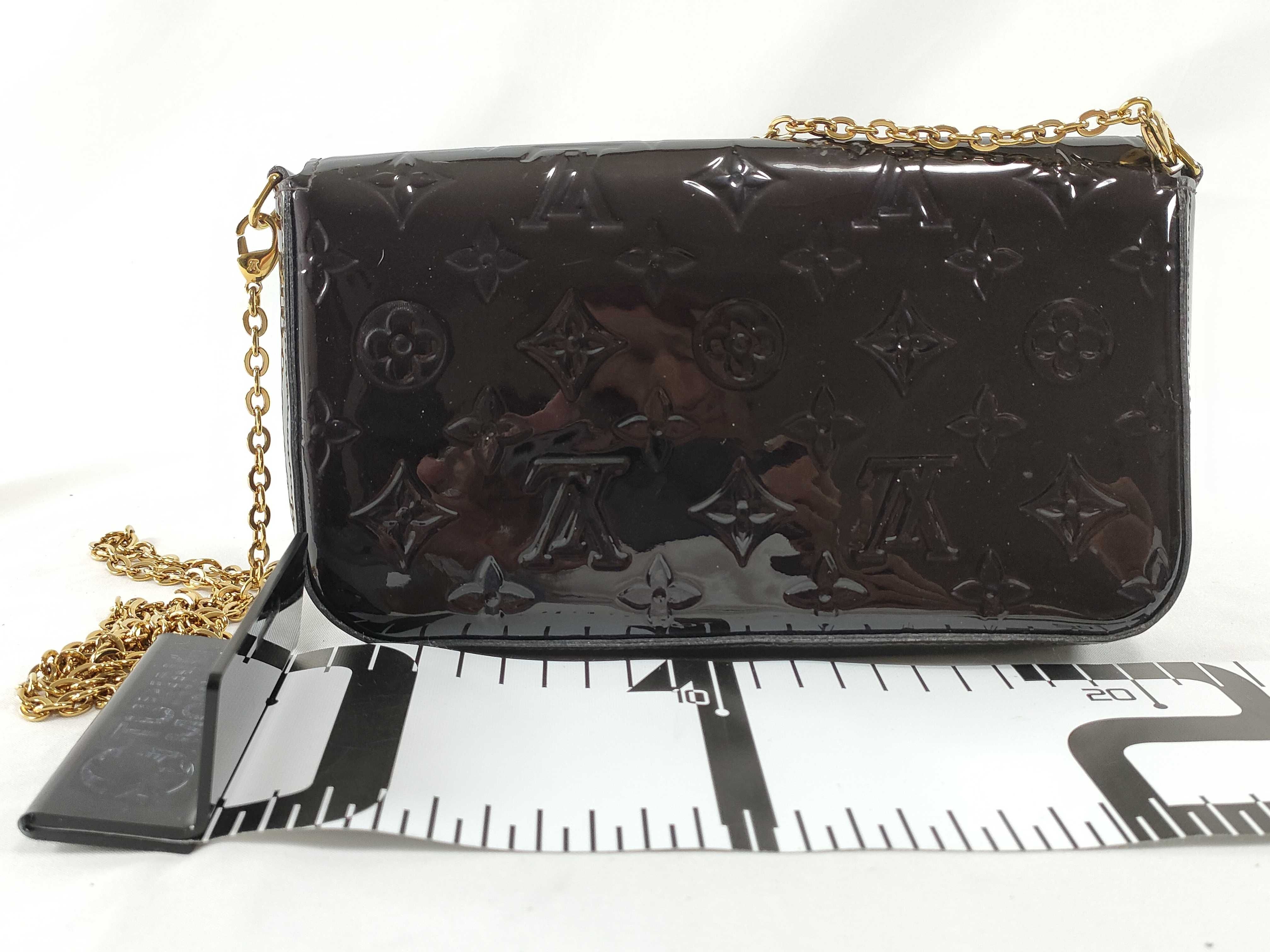 Damier DU- Vernis Pochette Félicie M61267 TJ1197 Shoulder Bag — view 2
