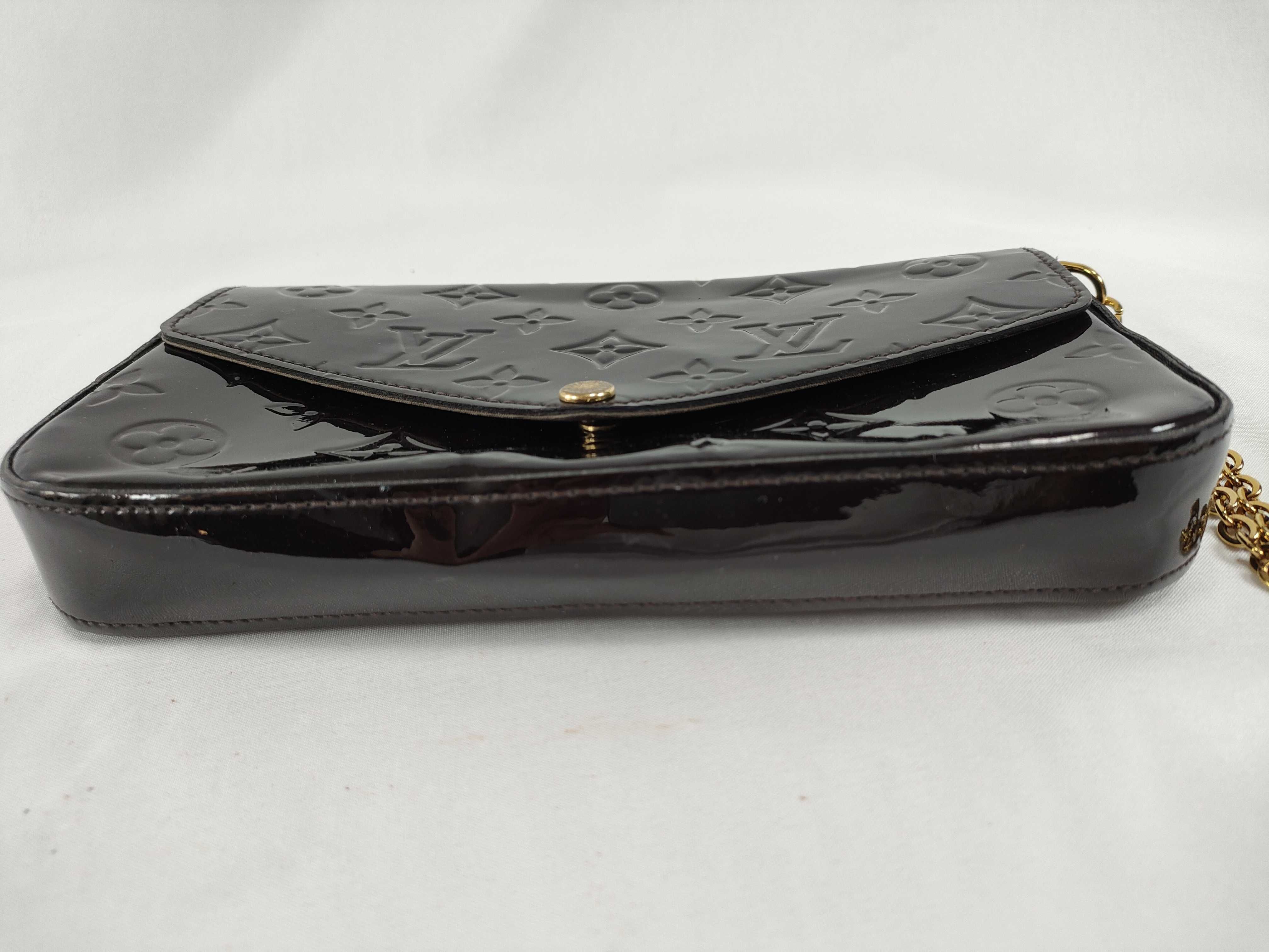 Damier DU- Vernis Pochette Félicie M61267 TJ1197 Shoulder Bag — view 7