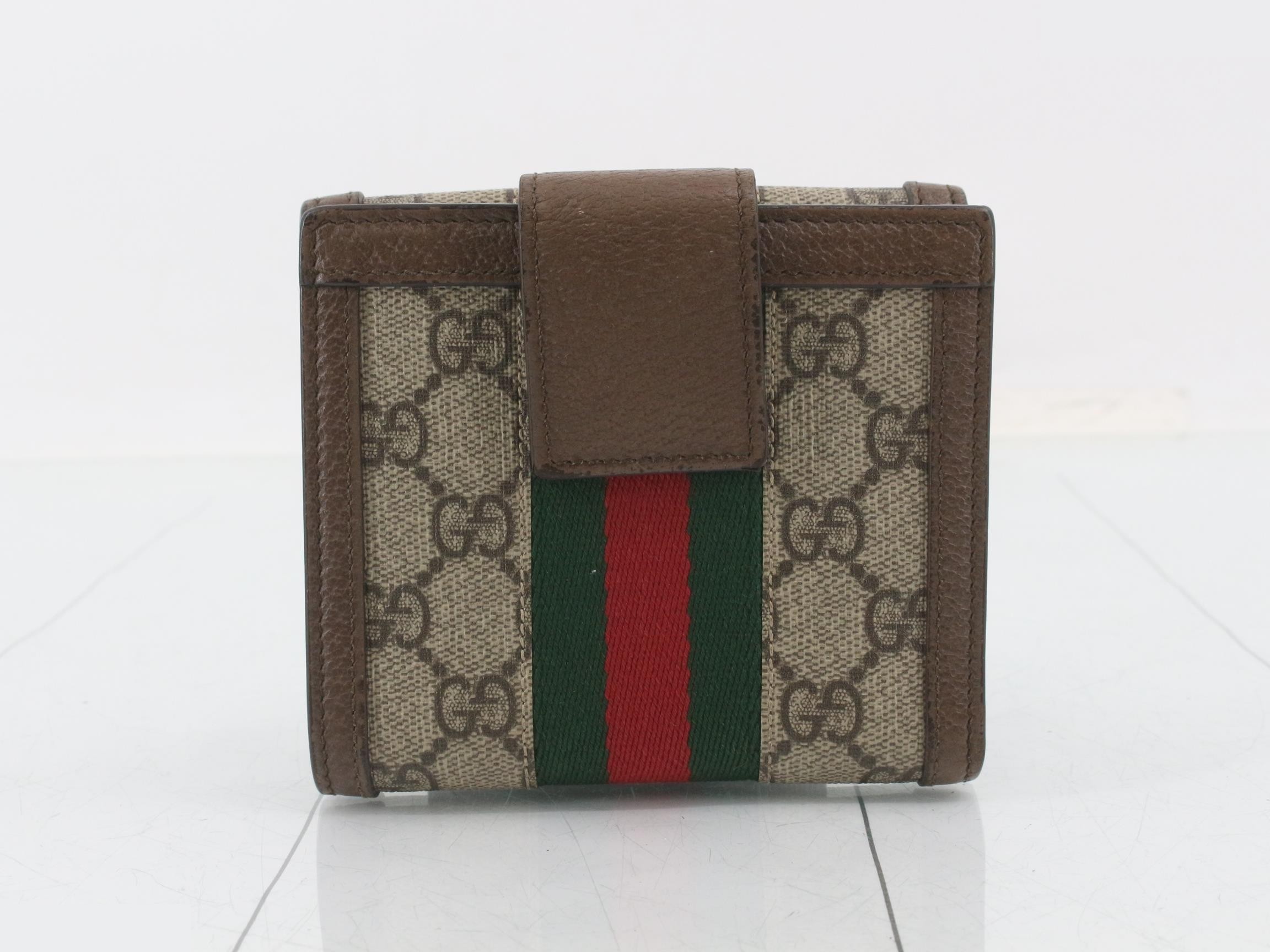 Ophidia Bi-fold Wallet, PVC, Brown — view 2