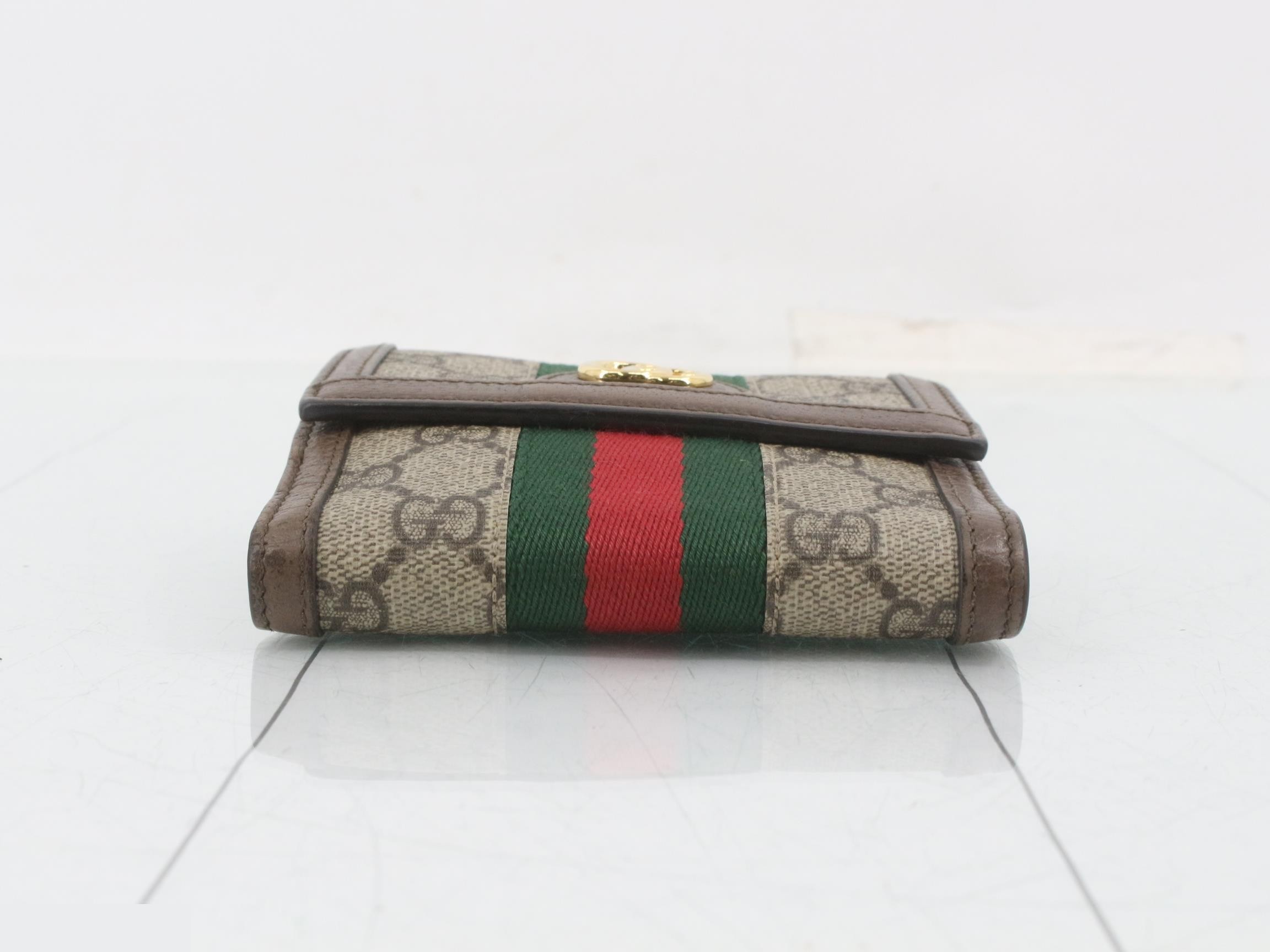 Ophidia Bi-fold Wallet, PVC, Brown — view 3