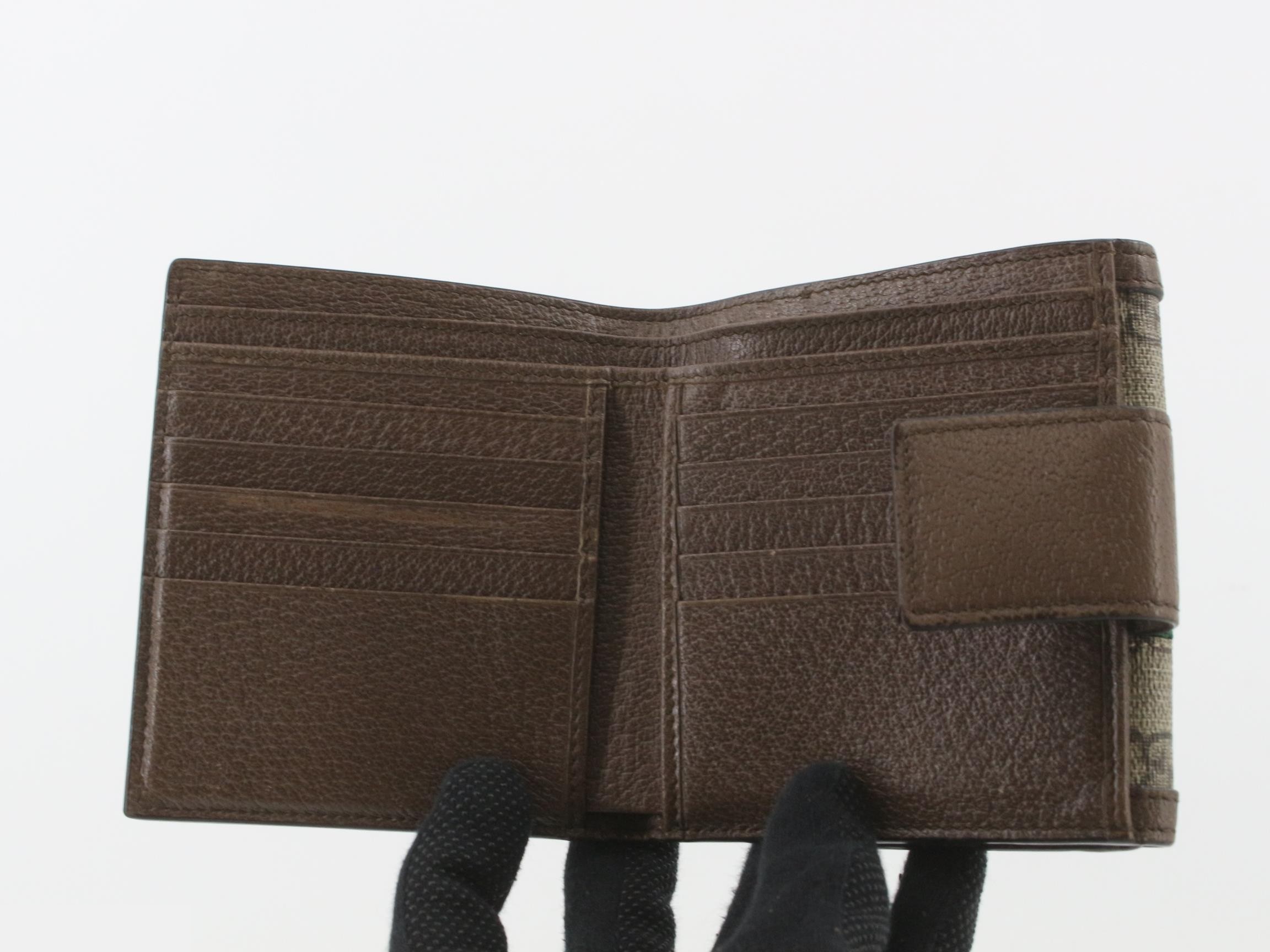 Ophidia Bi-fold Wallet, PVC, Brown — view 4
