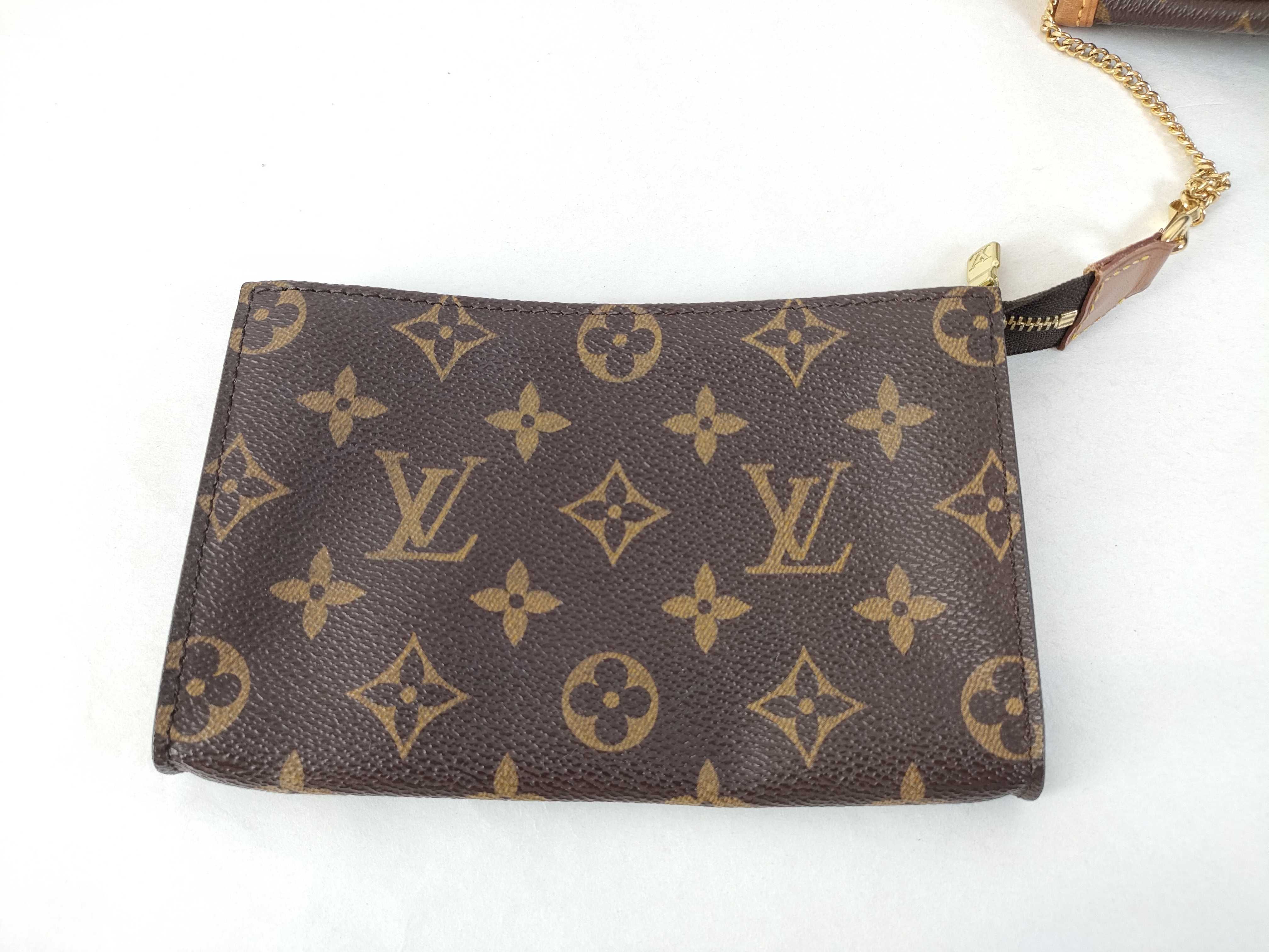 Monogram Louis Vuitton Bucket Shoulder Bag with Pouch — view 14
