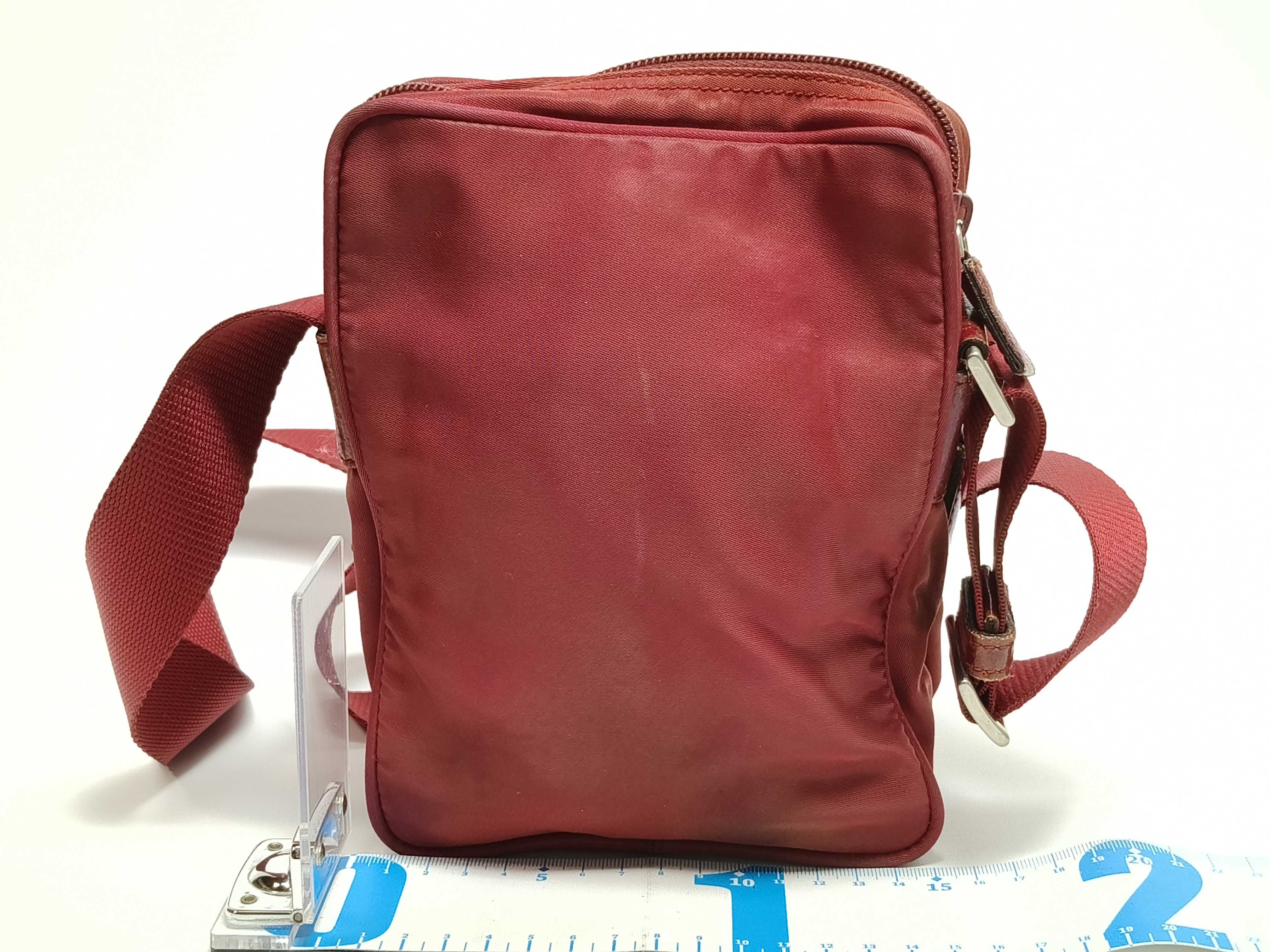 Nylon Shoulder Bag, Wine Red — view 2