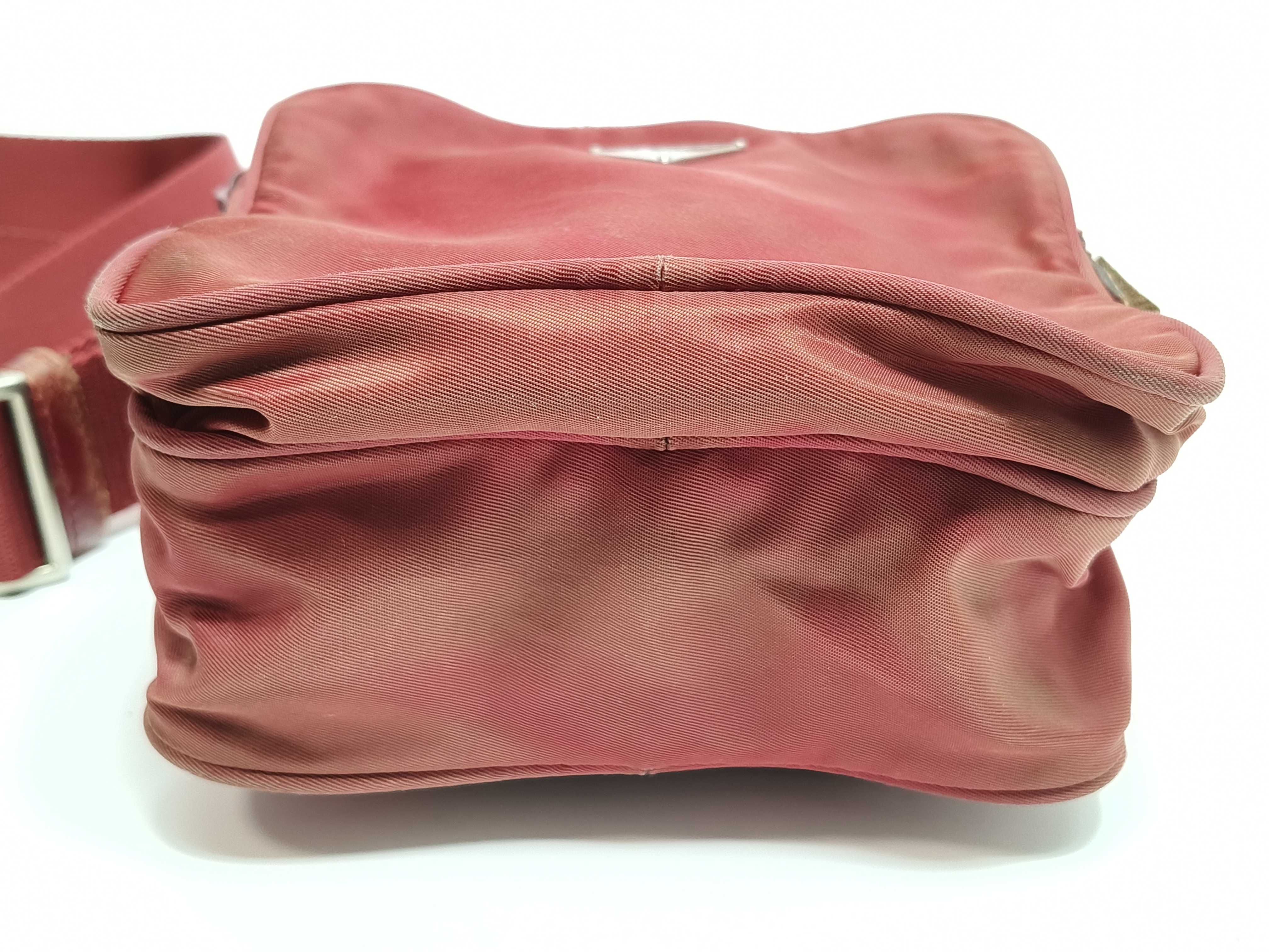 Nylon Shoulder Bag, Wine Red — view 8