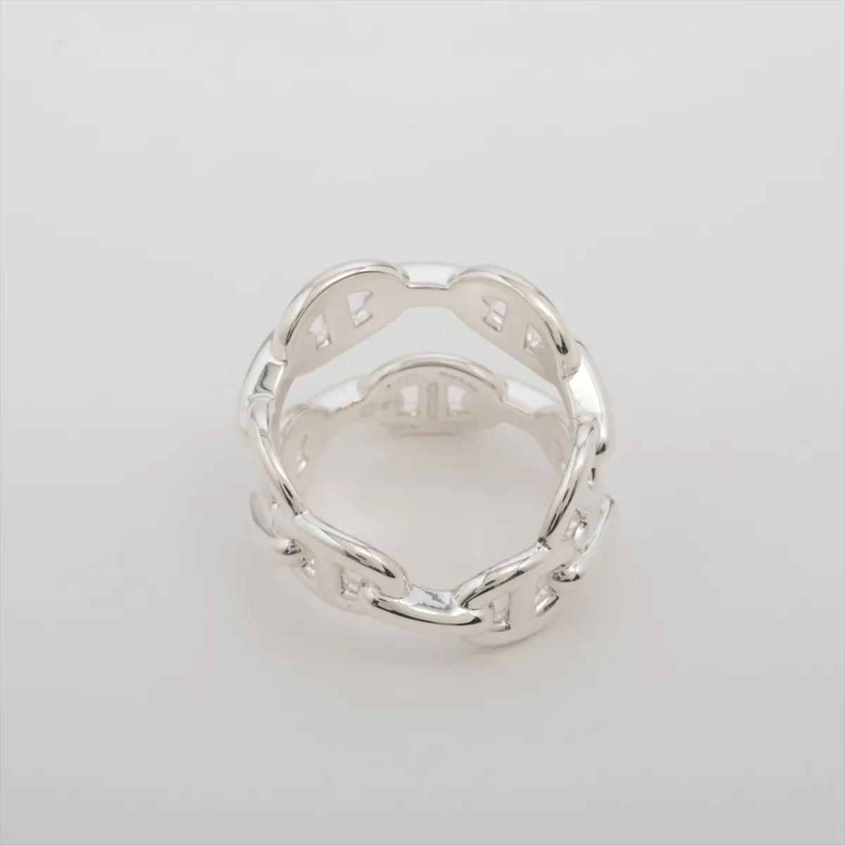 Chaine d'Ancre Enchainée Double 2025 Ring, Size 54, 925 Sterling Silver, 7.8g, 25AB100076, some wear and tarnishing. — view 2