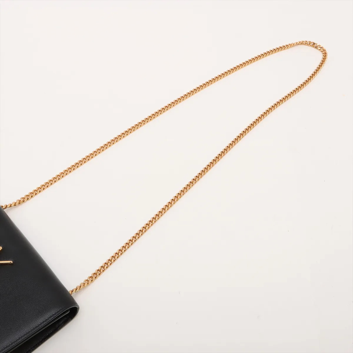 Classic Kate Leather Chain Shoulder Bag, Black, 469390 — view 5