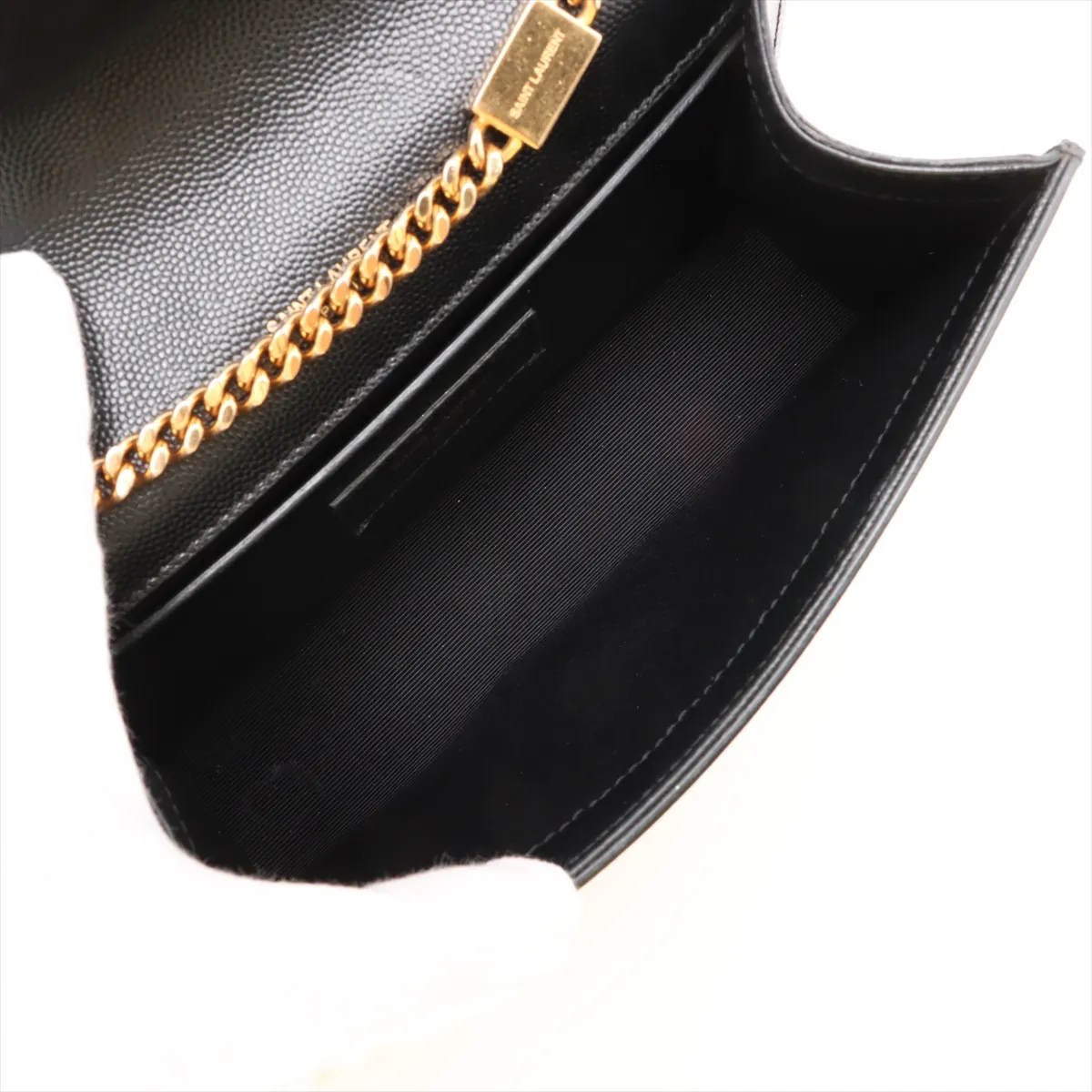 Classic Kate Leather Chain Shoulder Bag, Black, 469390 — view 6