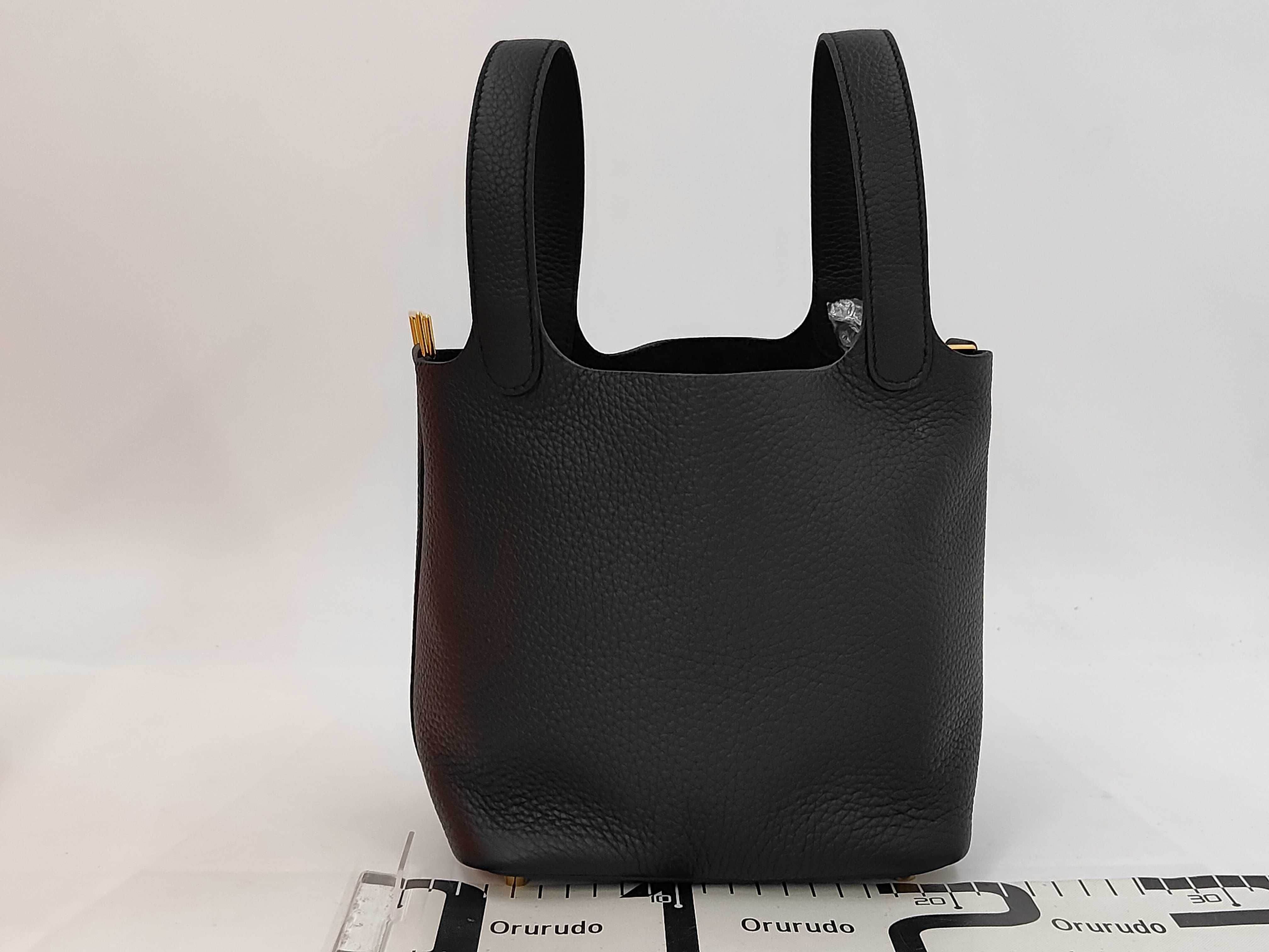 Picotin Lock 18 Black x Taurillon Clemence Leather x Gold Hardware x K Stamp 【KMI010IA】 Handbag — view 2