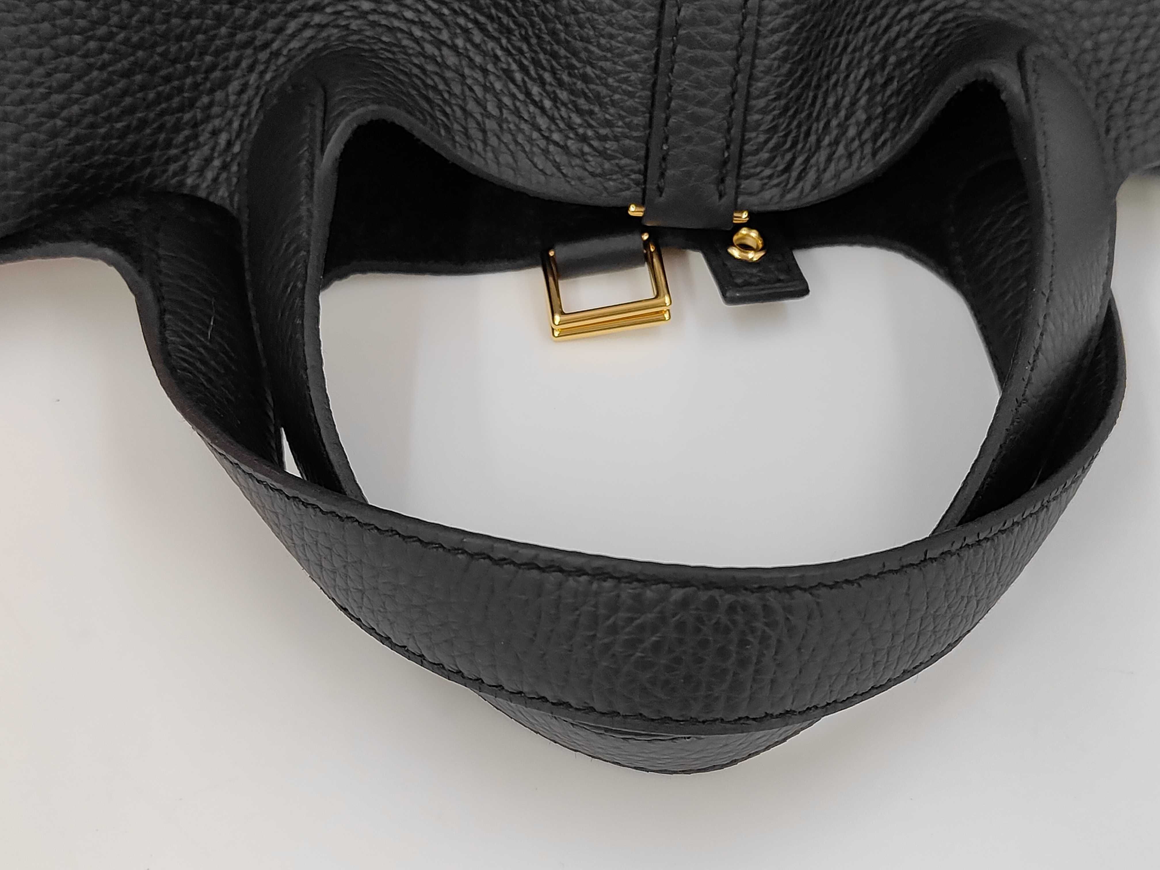 Picotin Lock 18 Black x Taurillon Clemence Leather x Gold Hardware x K Stamp 【KMI010IA】 Handbag — view 5