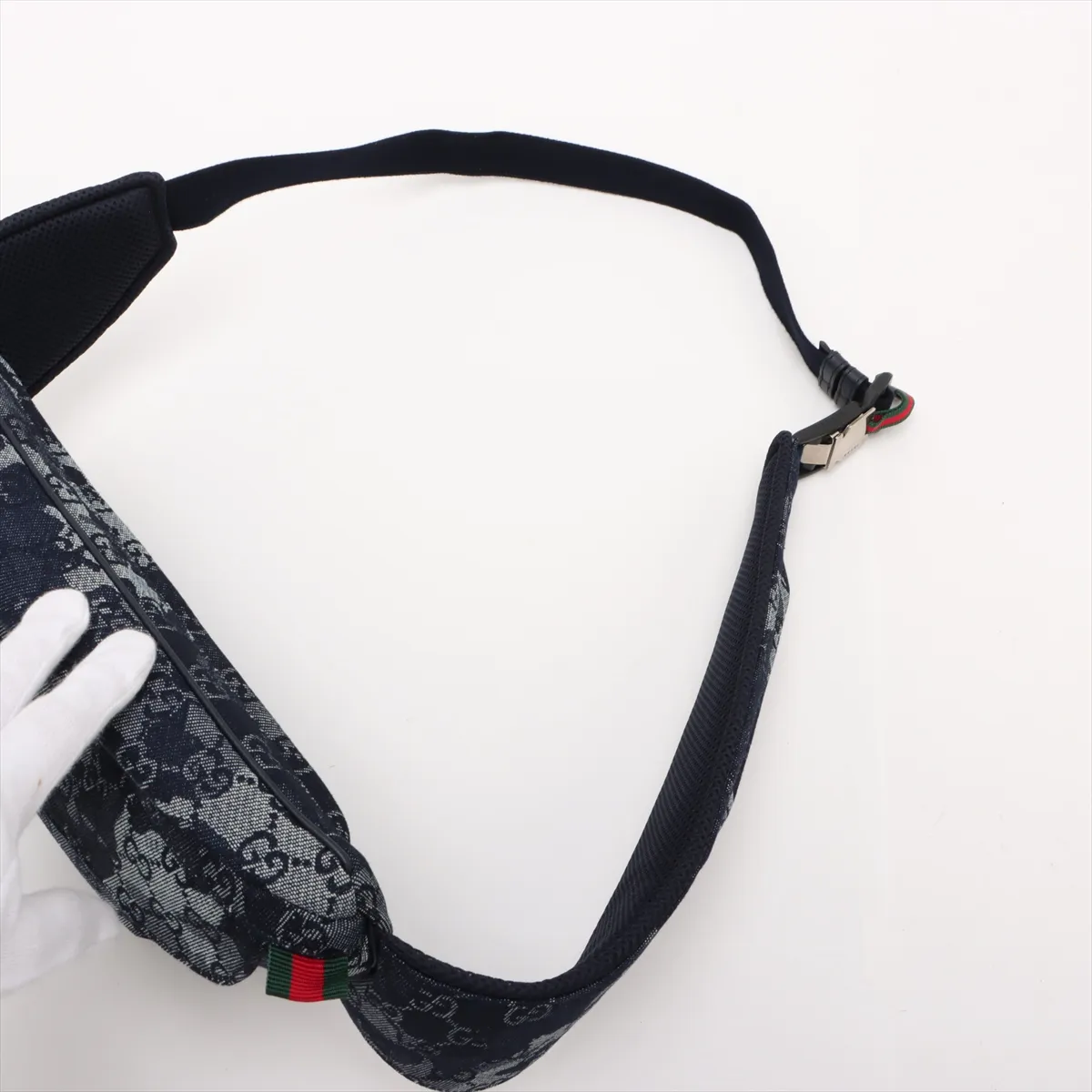 GG Denim Body Bag Blue 851706 — view 5