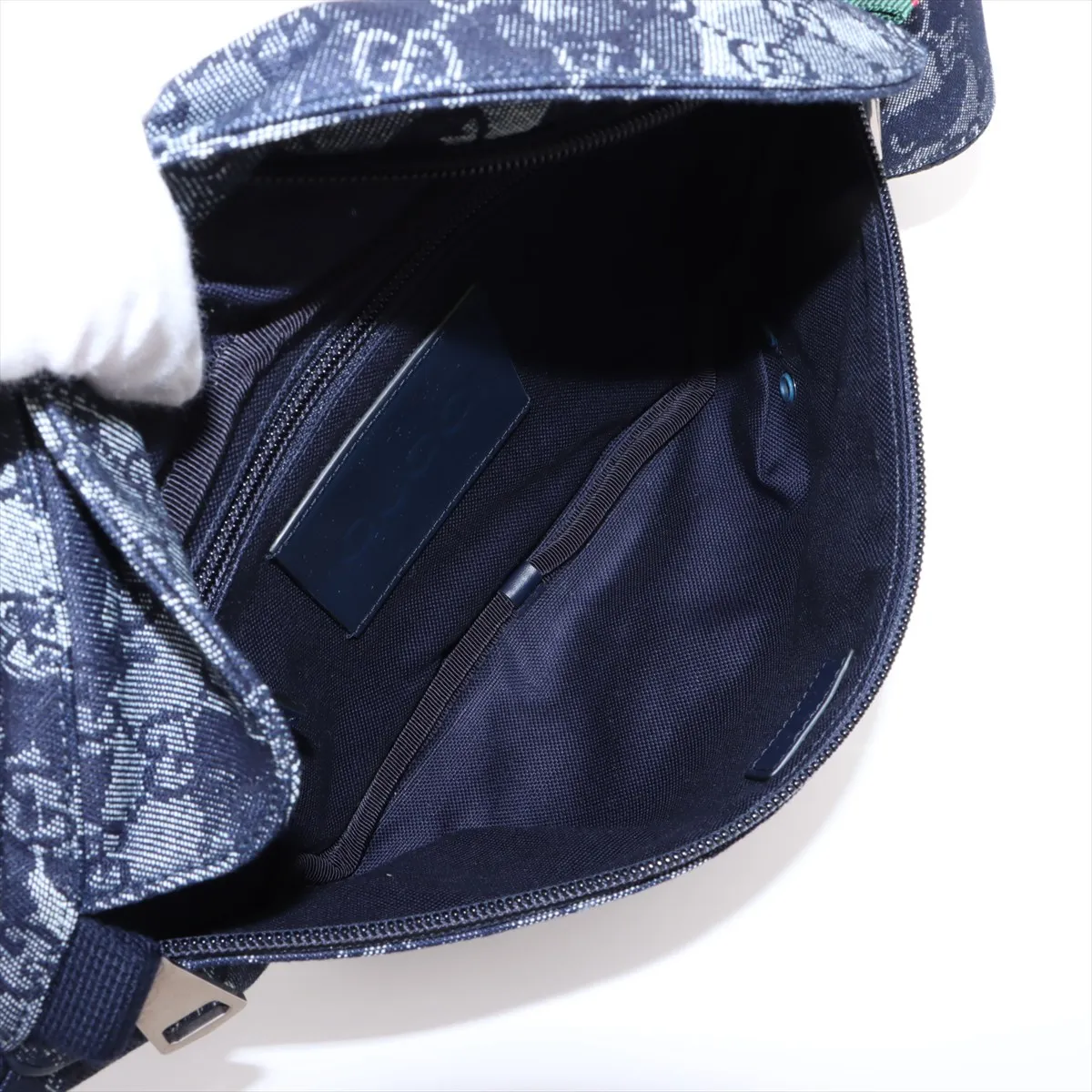 GG Denim Body Bag Blue 851706 — view 6
