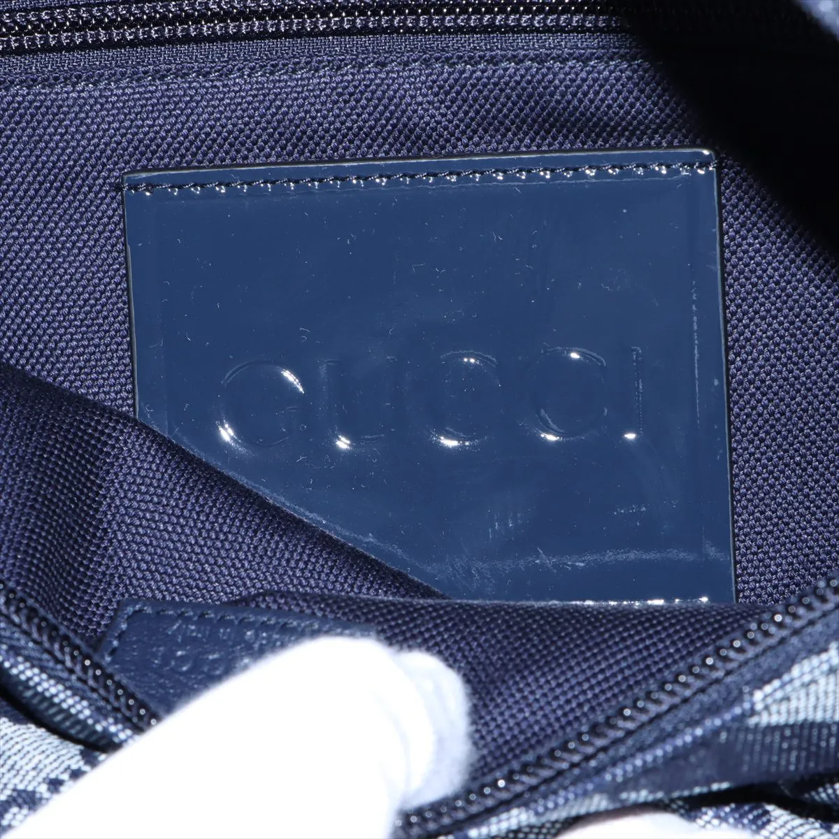 GG Denim Body Bag Blue 851706 — view 9