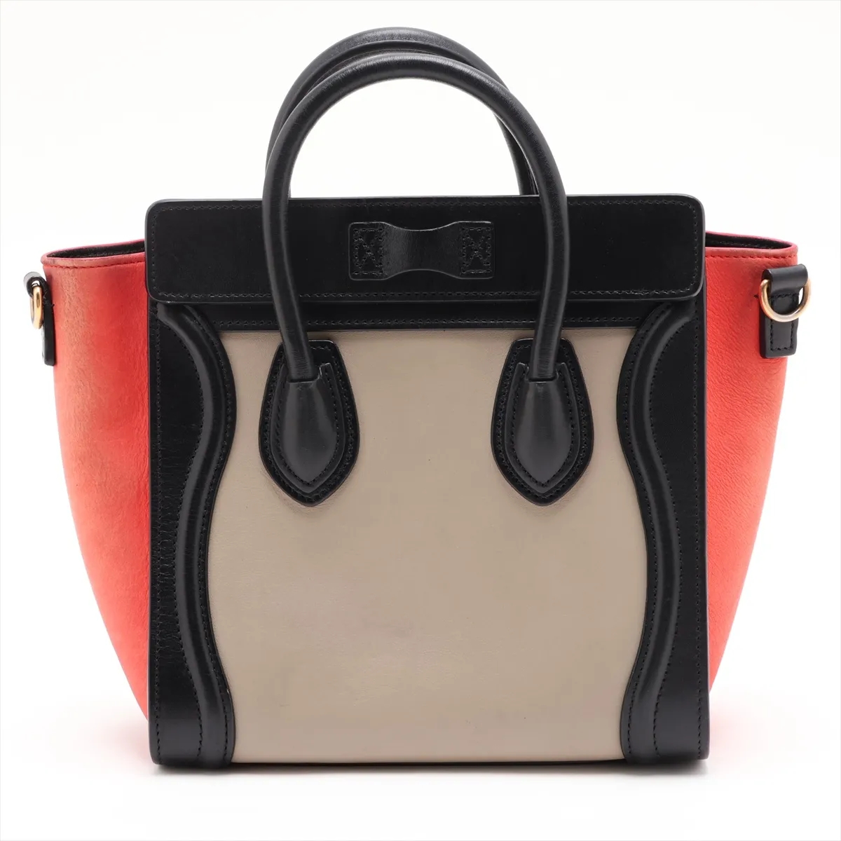 Luggage Nano Shopper Leather Handbag, Multicolor — view 2