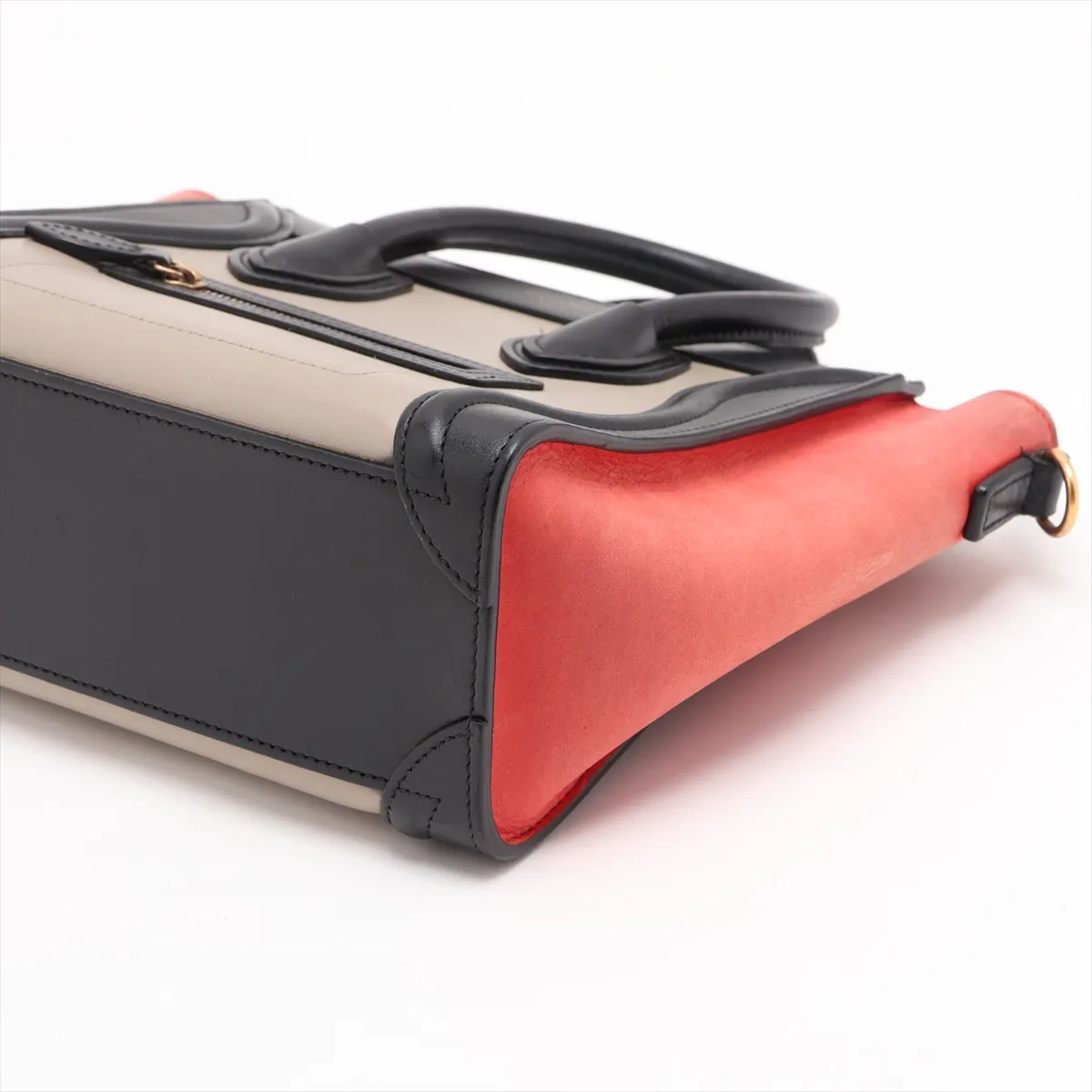 Luggage Nano Shopper Leather Handbag, Multicolor — view 3