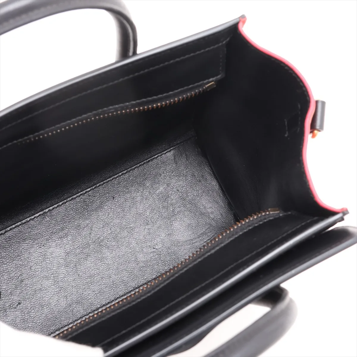 Luggage Nano Shopper Leather Handbag, Multicolor — view 7