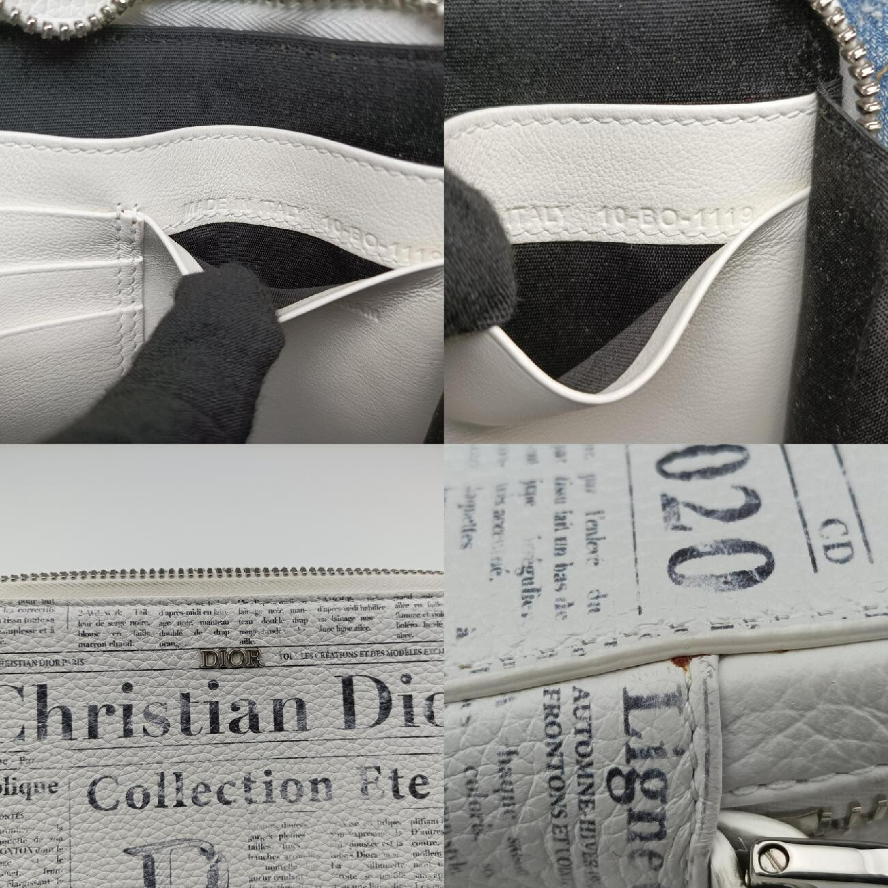 x Daniel Arsham Collaboration Newspaper White Leather Shoulder Bag 10-BO-1119 — view 8