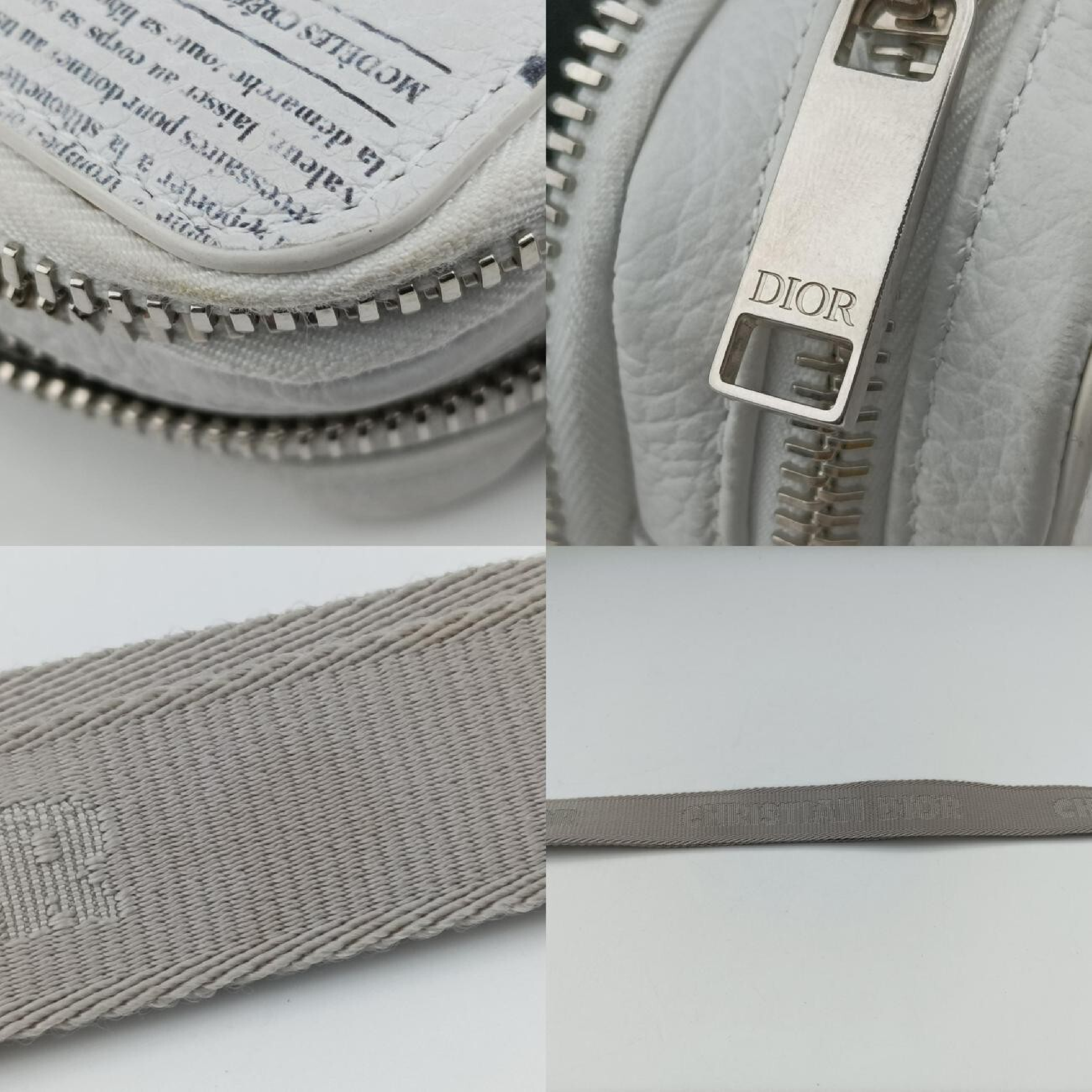 x Daniel Arsham Collaboration Newspaper White Leather Shoulder Bag 10-BO-1119 — view 10