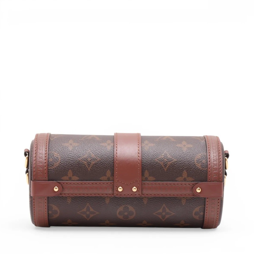 Comes with box and two shoulder straps. Monogram Papillon trunk. — view 2