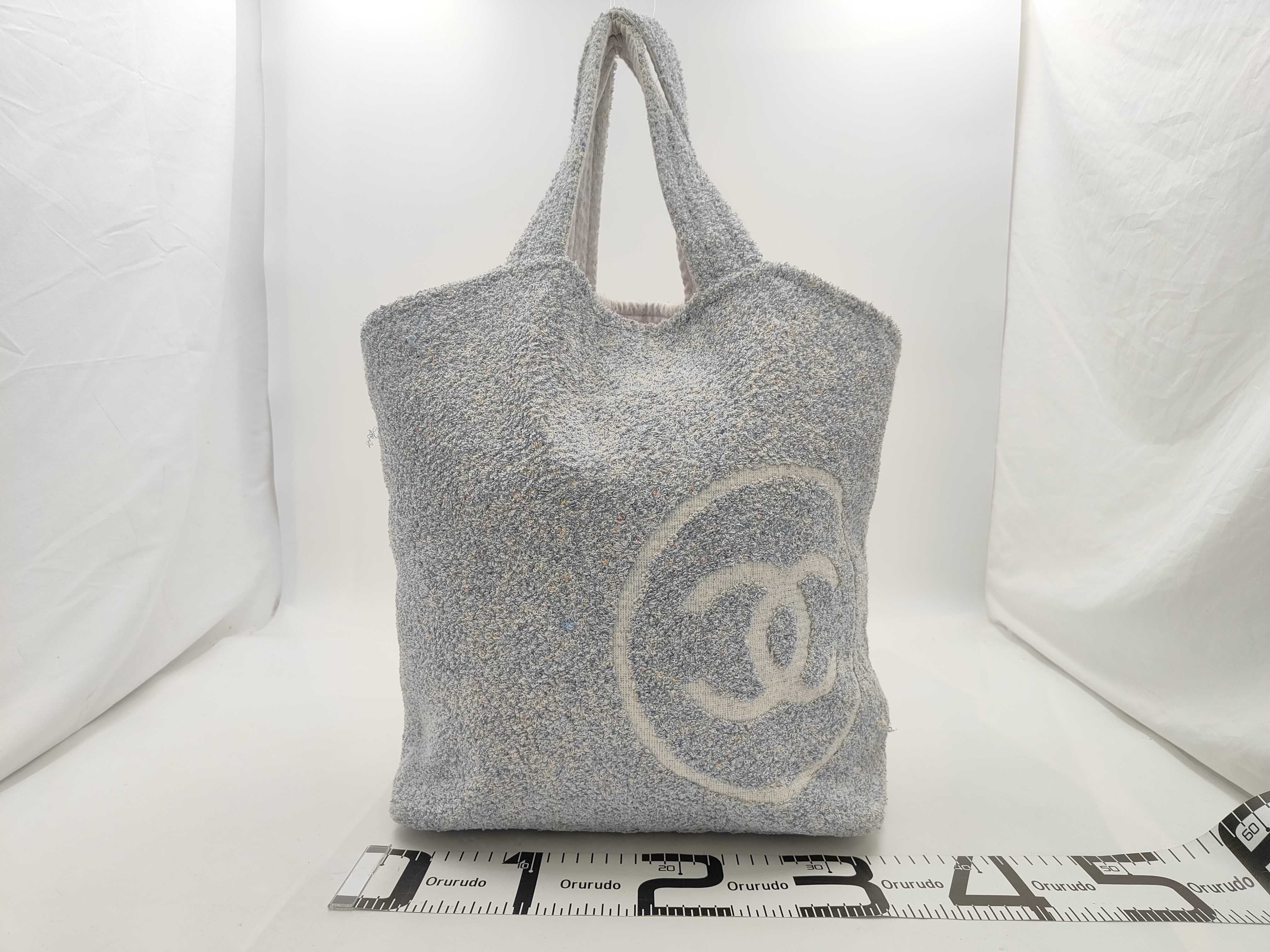 VN - Coco Mark Cotton Tote Bag Beach Bag Blue Tote Bag — view 2