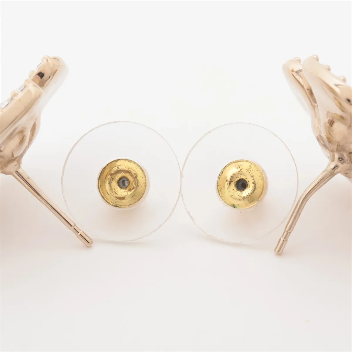 Coco Mark B24V Earrings (Pair) GP x Rhinestone x Faux Pearl Gold — view 4