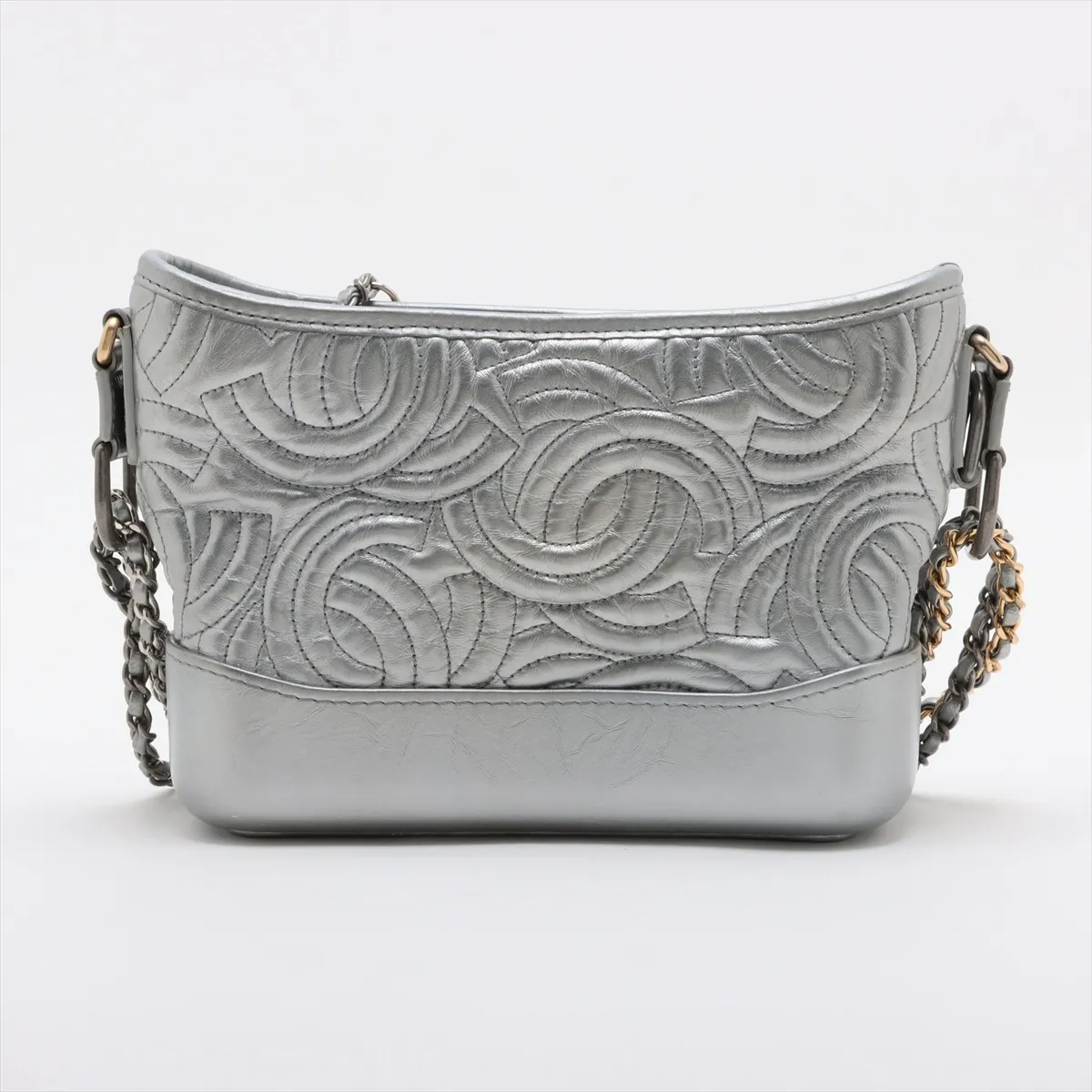 Gabriel de Chanel leather shoulder bag silver gold x silver hardware 28130483 28th series — view 2