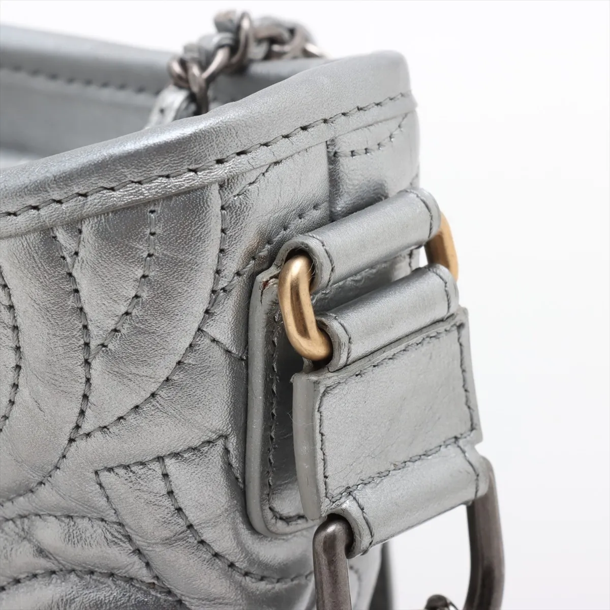 Gabriel de Chanel leather shoulder bag silver gold x silver hardware 28130483 28th series — view 14