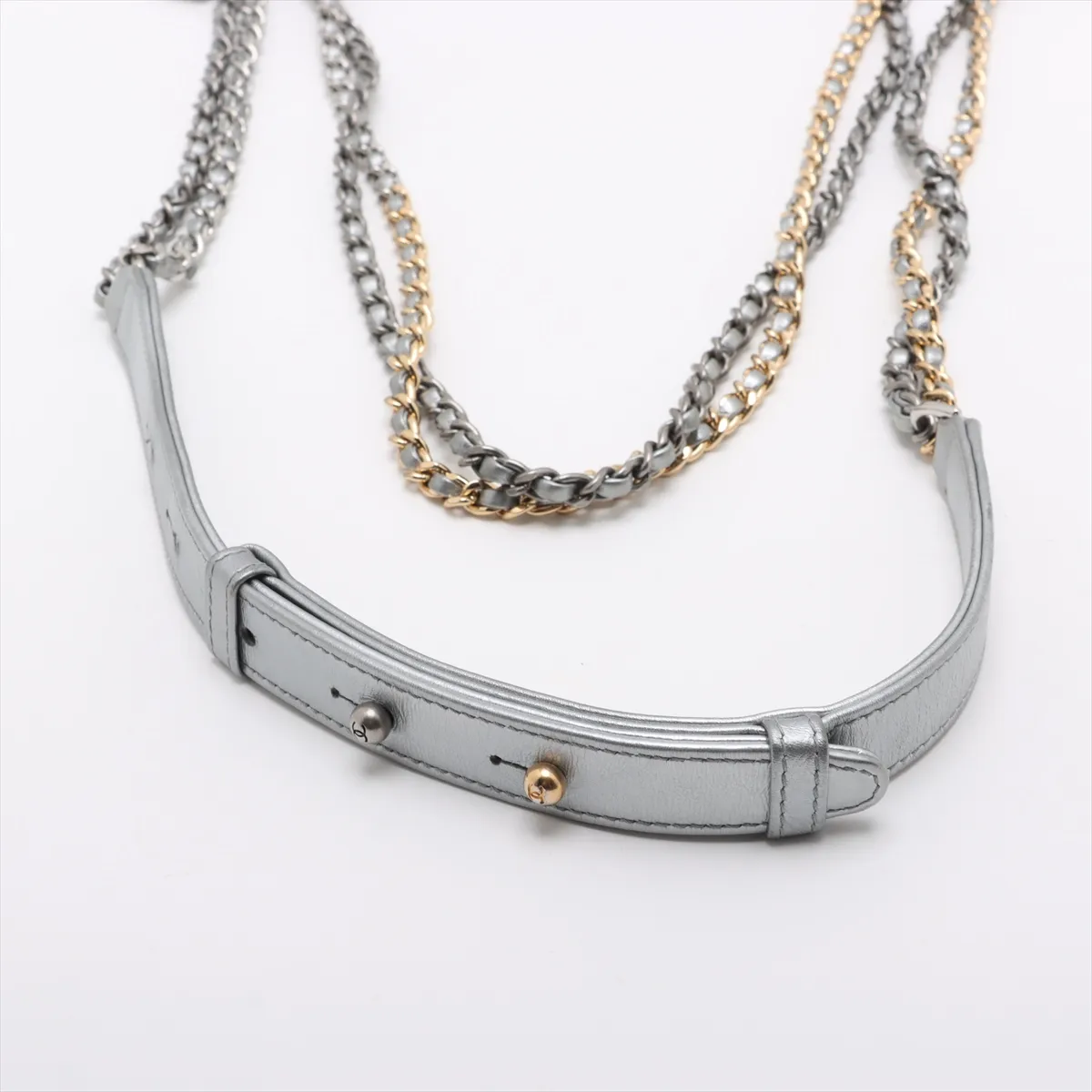 Gabriel de Chanel leather shoulder bag silver gold x silver hardware 28130483 28th series — view 5